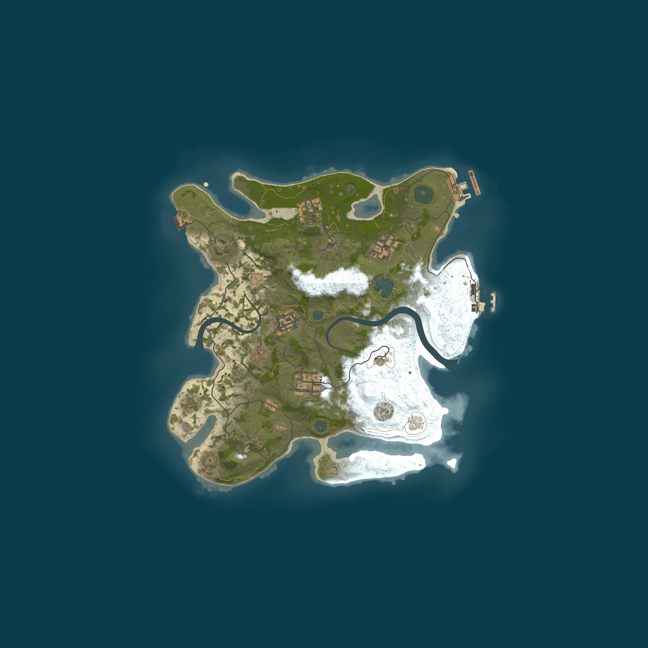 Procedural Map, size 3000, seed 612025362