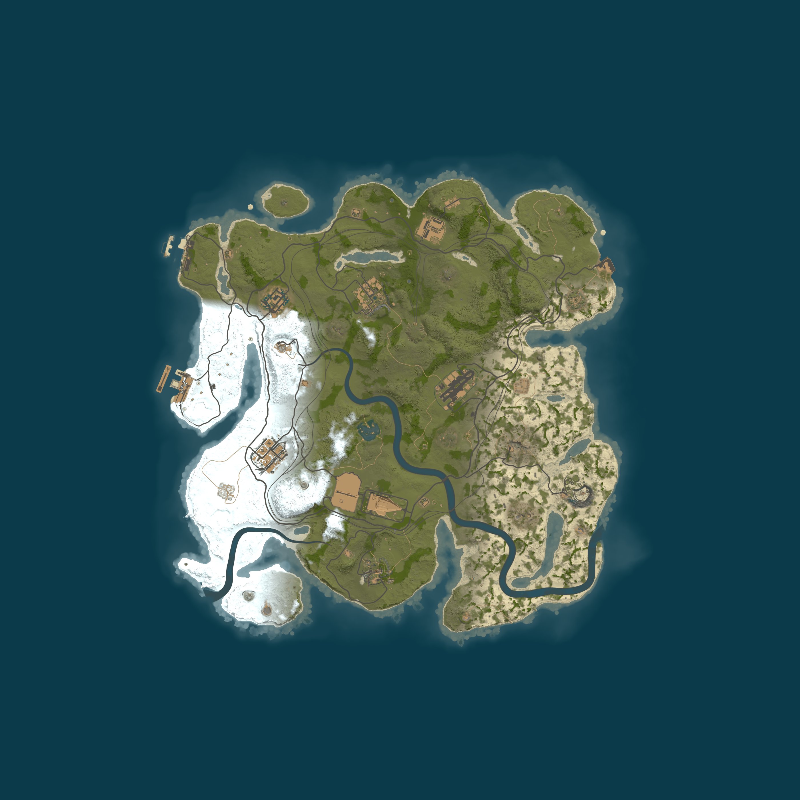 Custom Map, size 3600, seed 1337