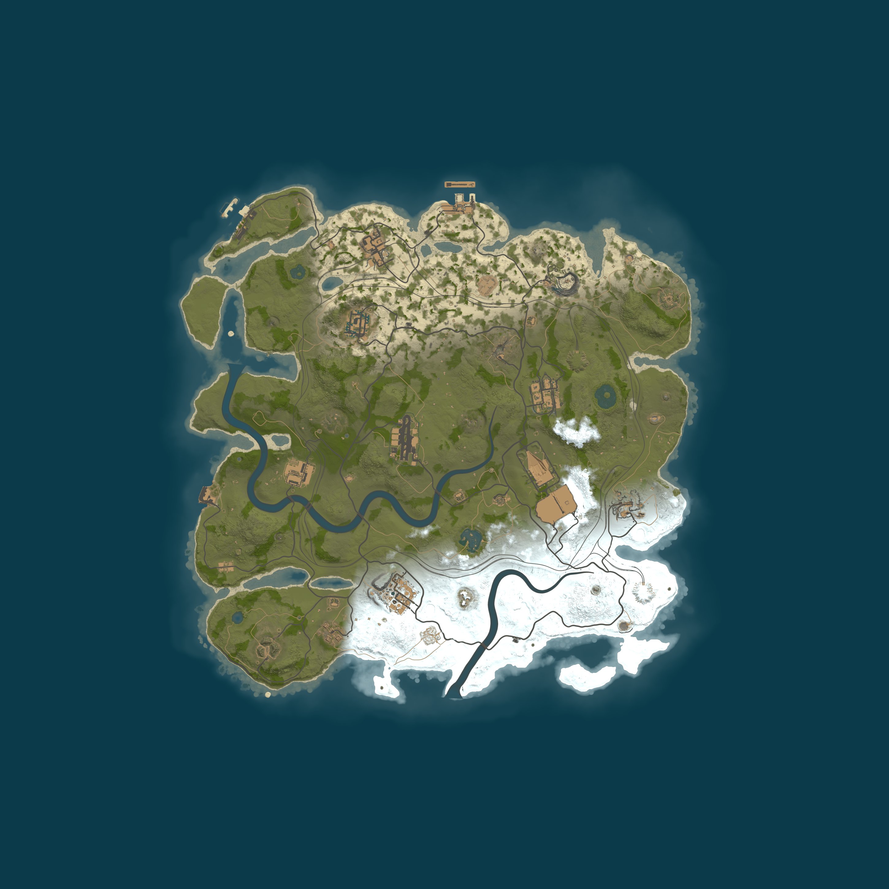 Custom Map, size 3800, seed 1337