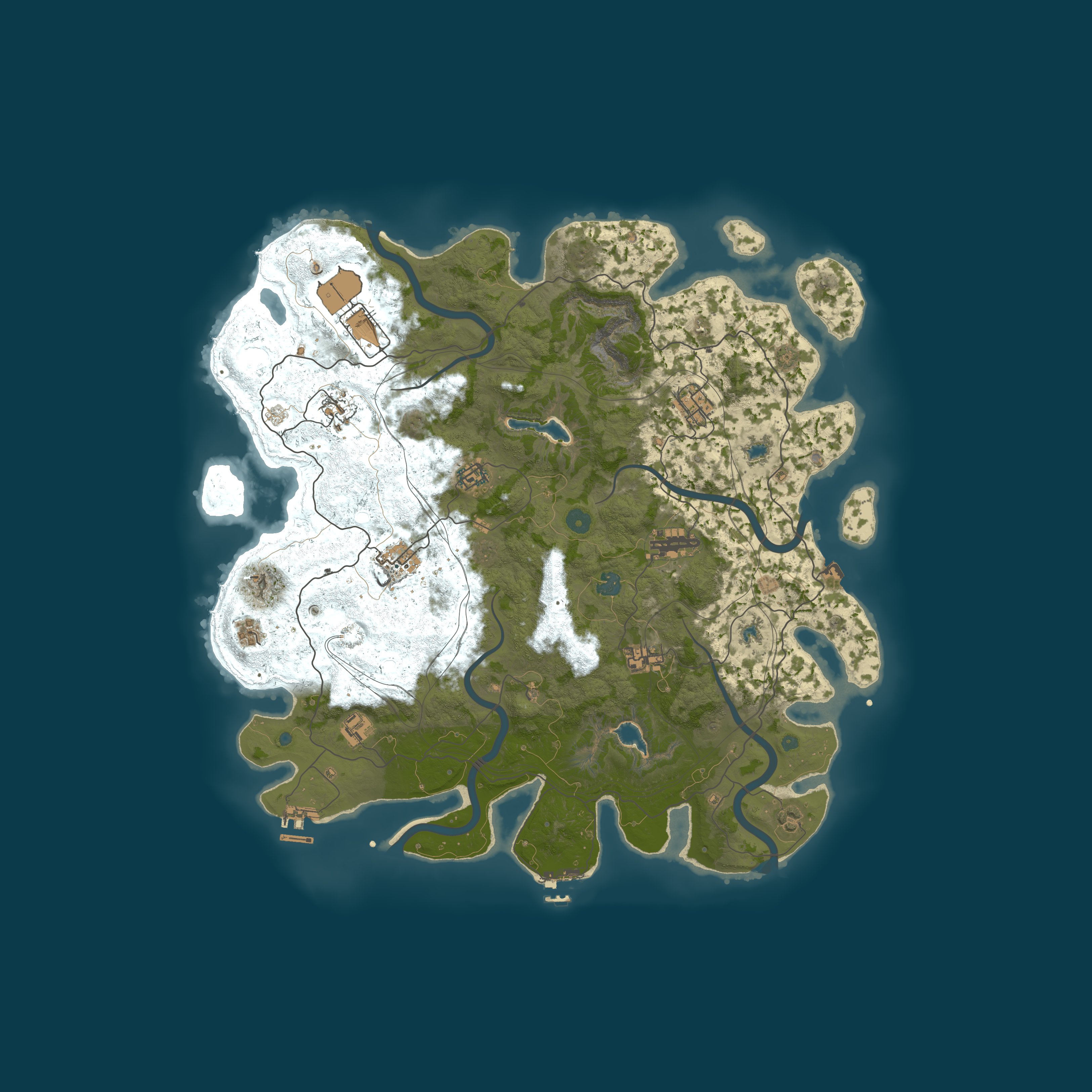 Procedural Map, size 4500, seed 83412740
