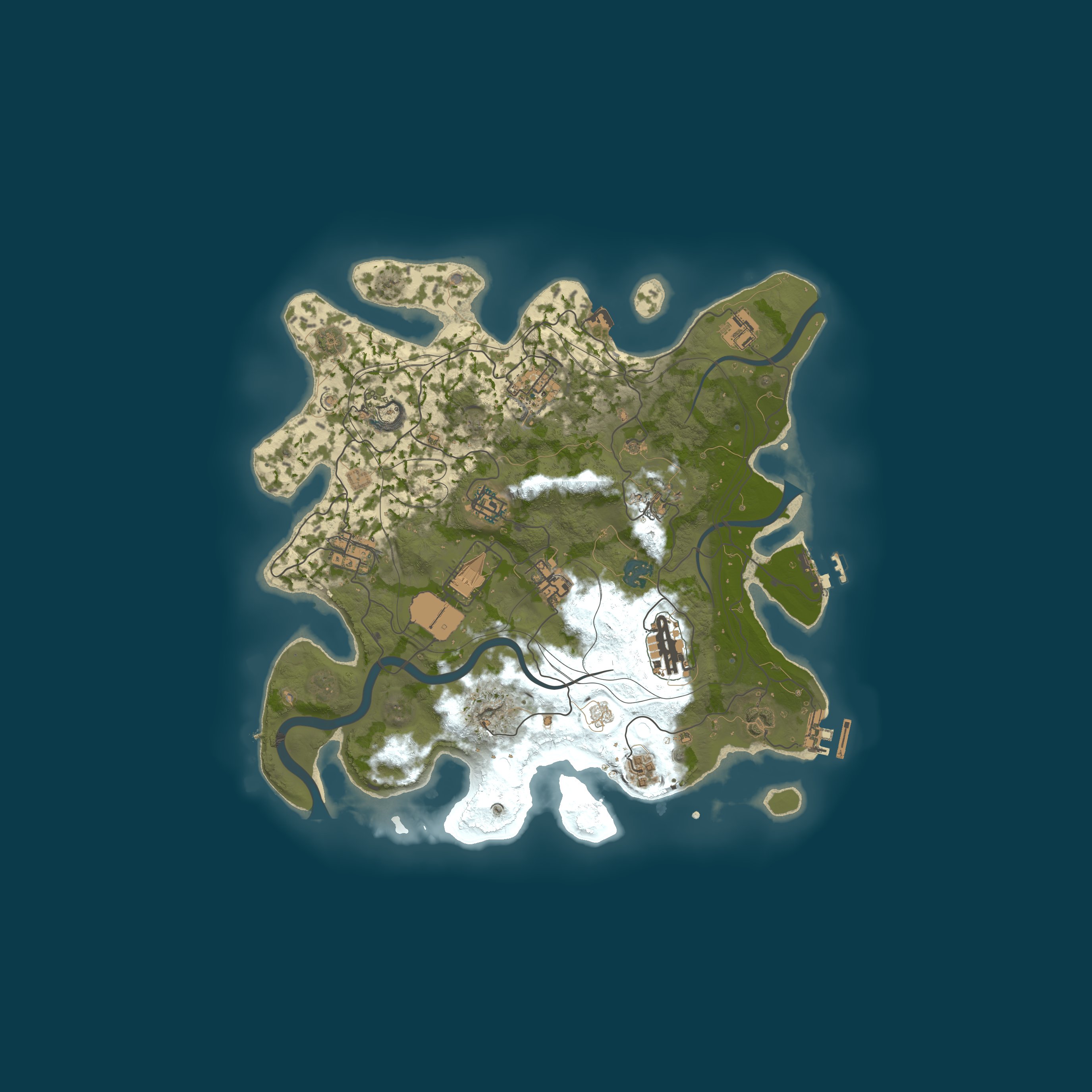 Procedural Map, size 3500, seed 1995236466