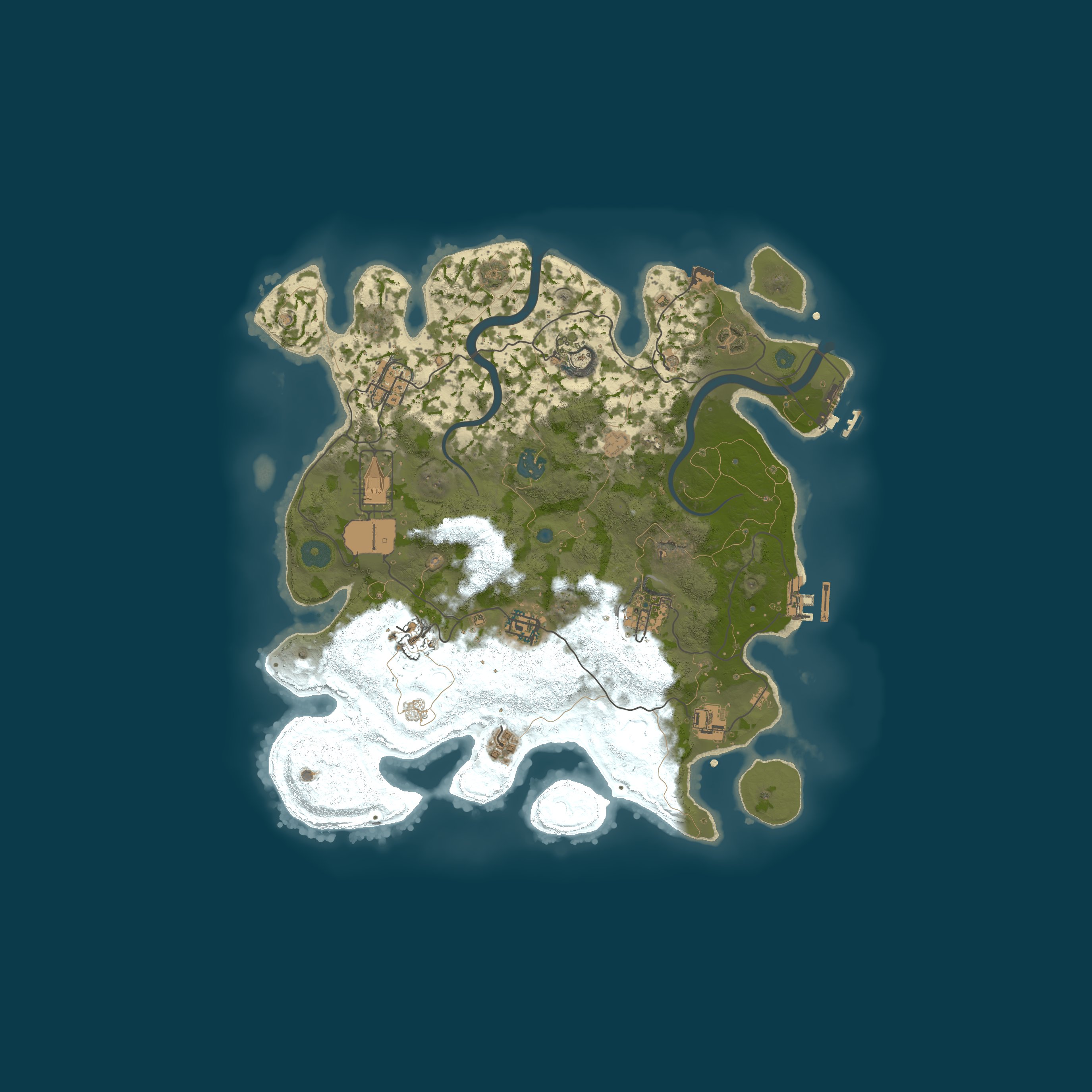 Map for [ESP] Isla Oxidada — PvP + PvE | Vanilla+ | Team 8 | Economí