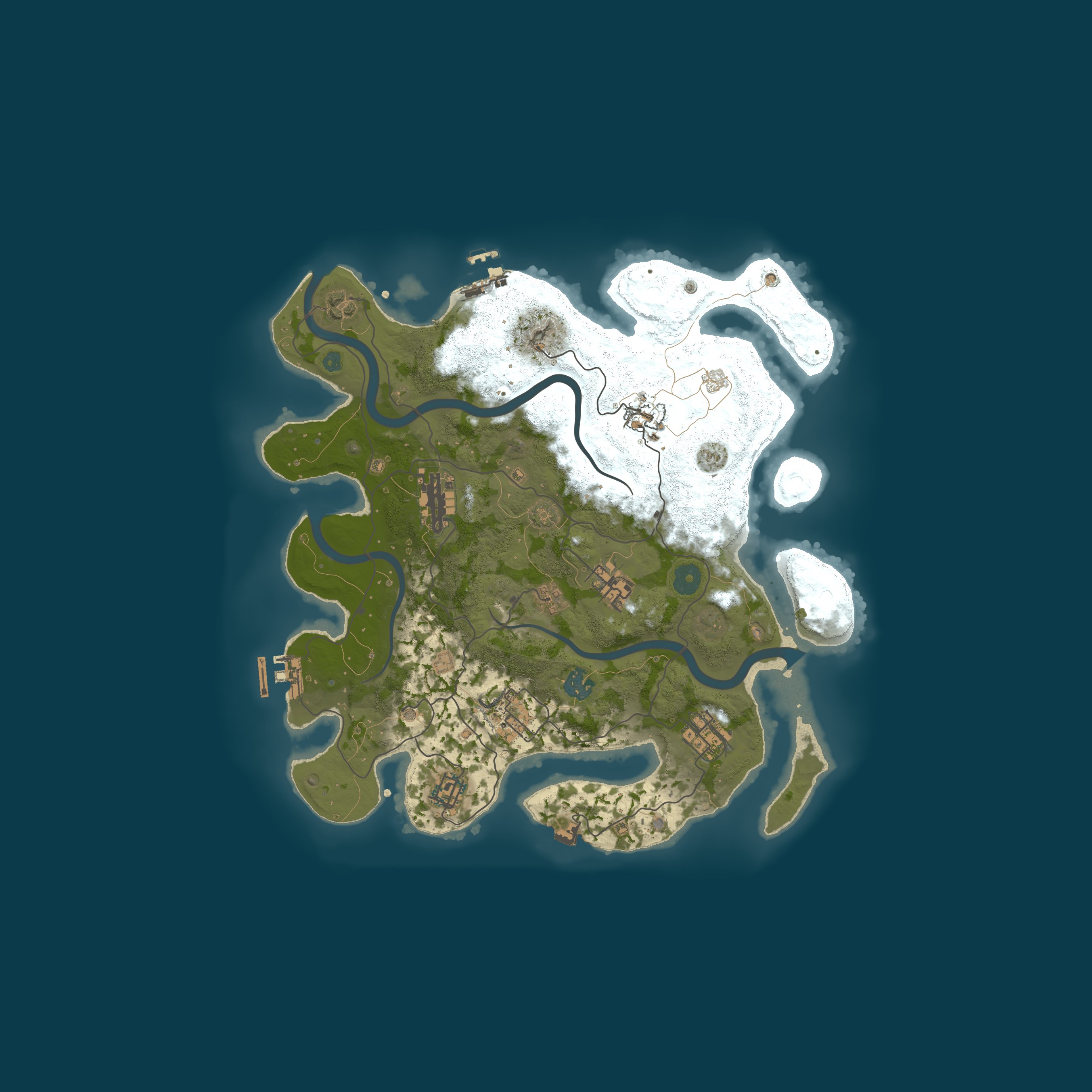 Map for 圆心云北冥游戏系统Rust服务器