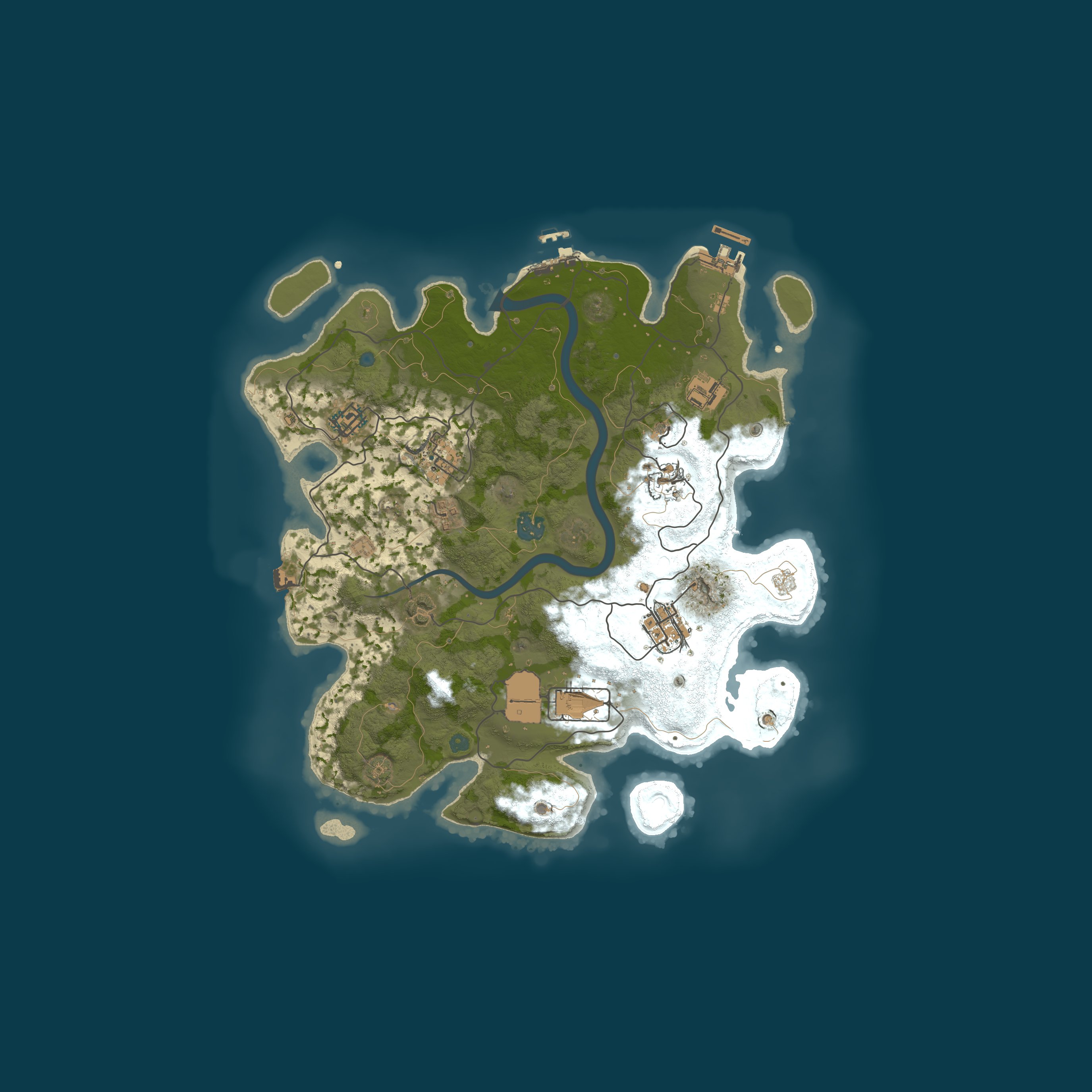 Procedural Map, size 3500, seed 264734315