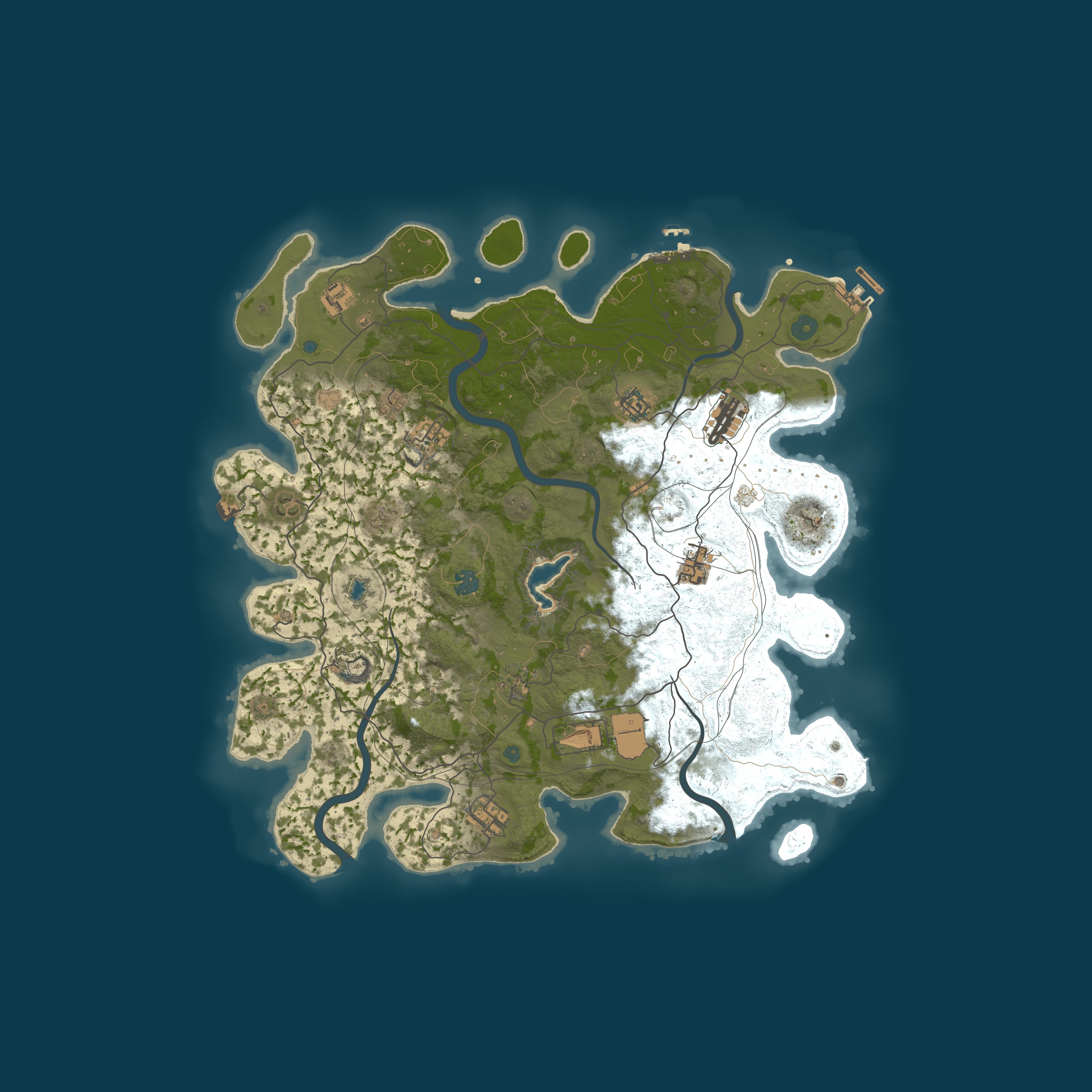 Procedural Map, size 4250, seed 694078469