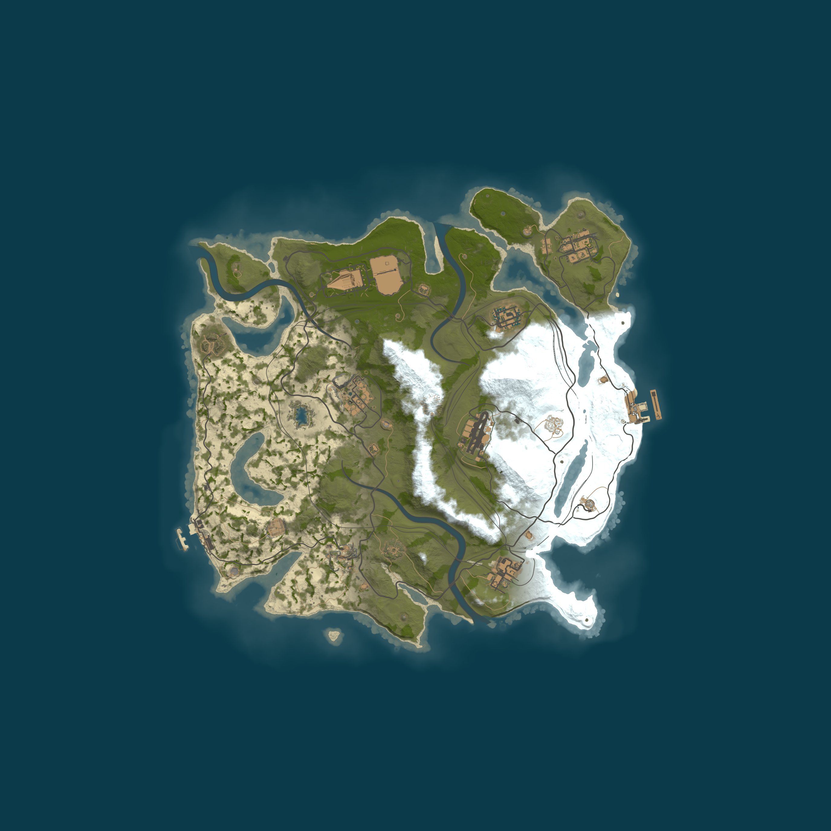 Custom Map, size 3500, seed 1337