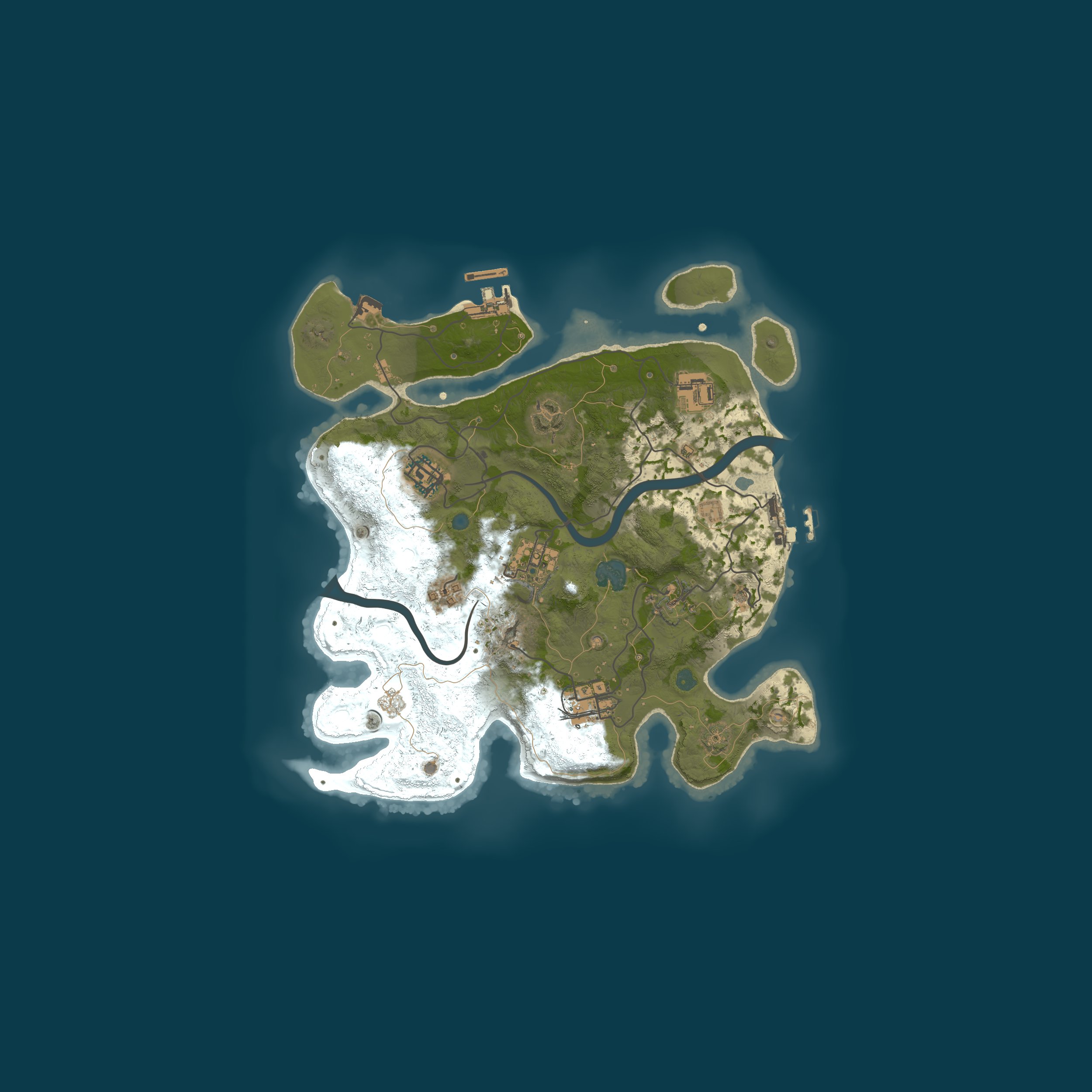 Procedural Map, size 3000, seed 1607870187