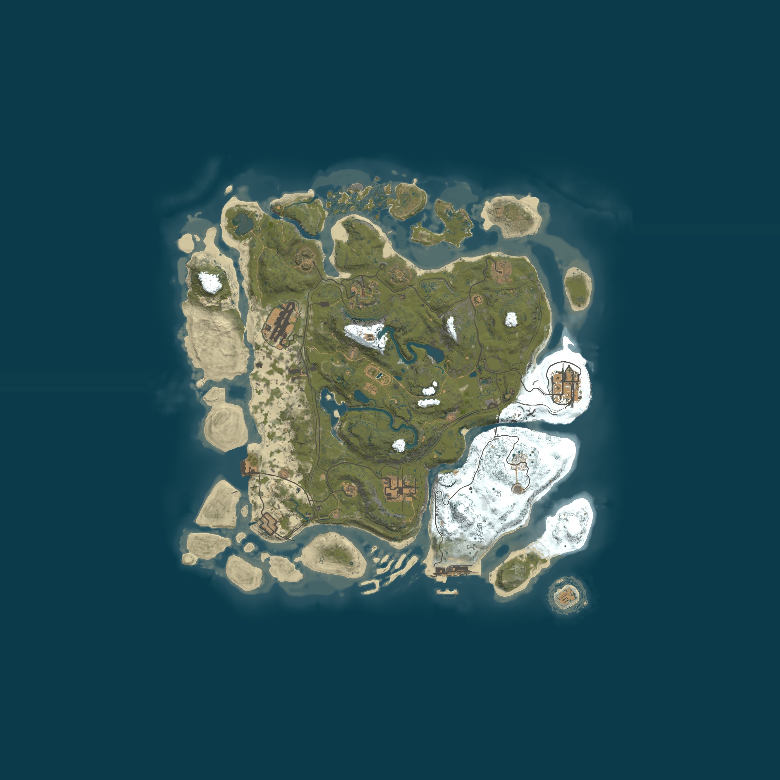 Map for >>> Architect’s Realm 10X | TruePvE | No KOS | Raidable Bases