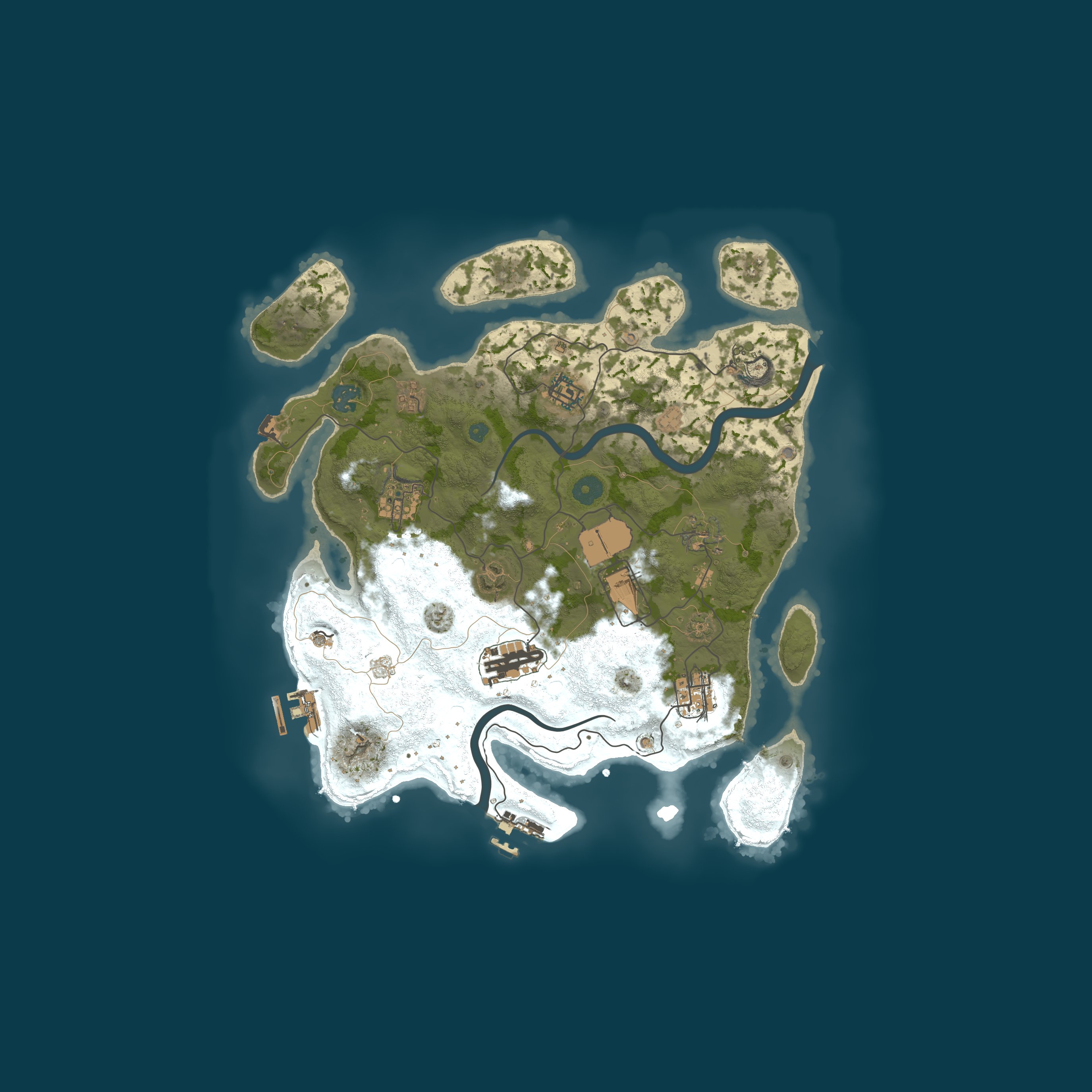 Procedural Map, size 3500, seed 126559808