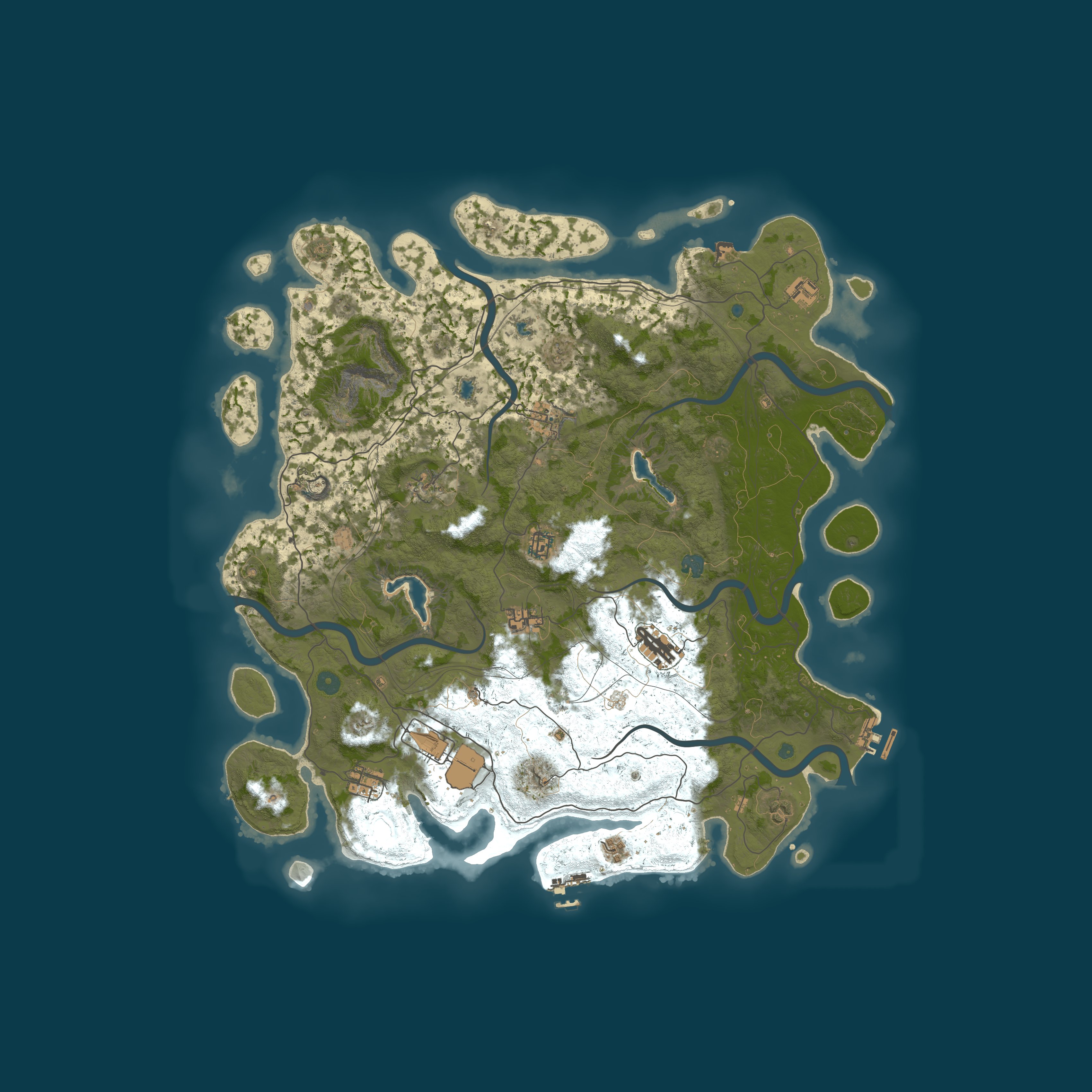 Map for EU RUST PVE - No Killing | No Raiding | No Upkeep