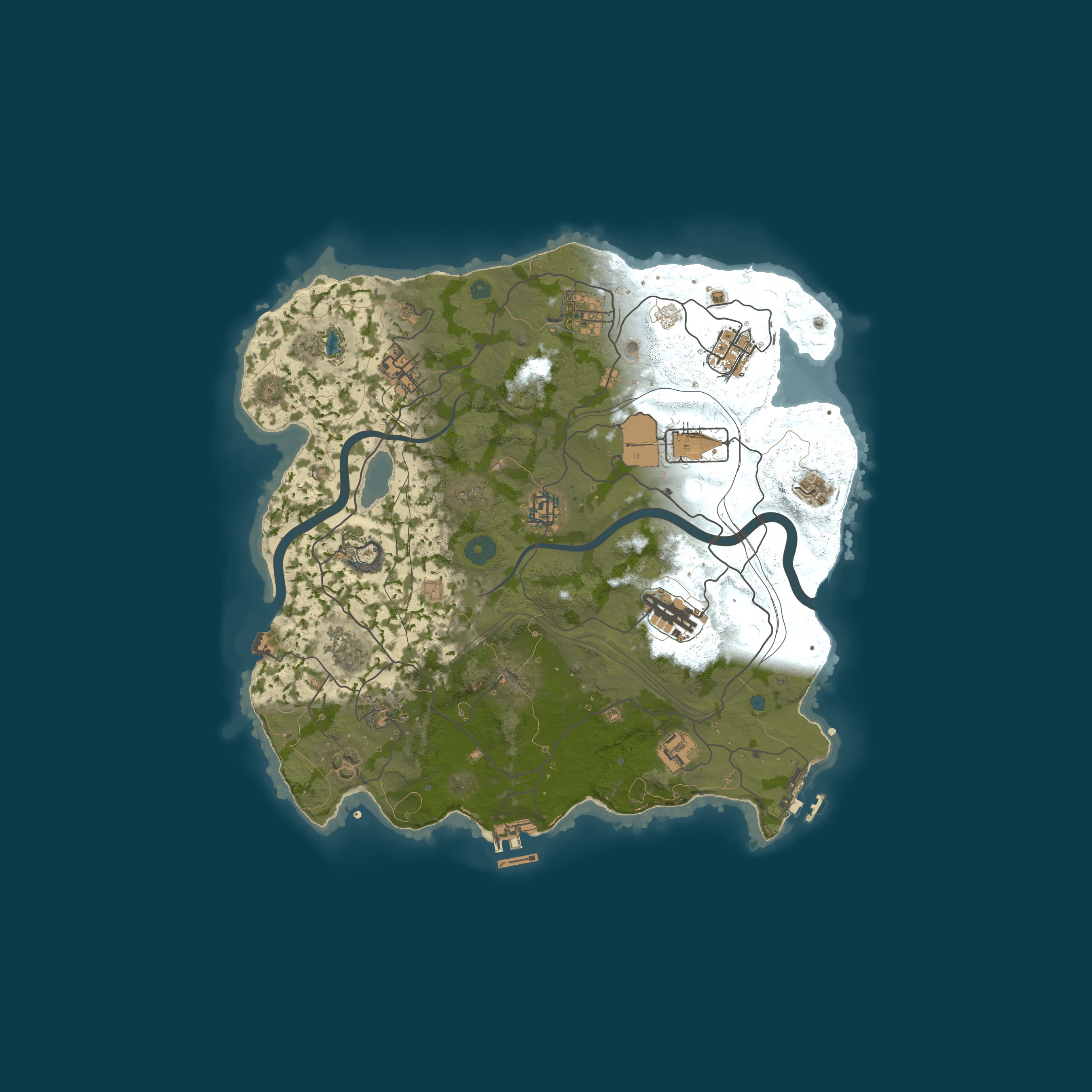 Custom Map, size 3400, seed 1337