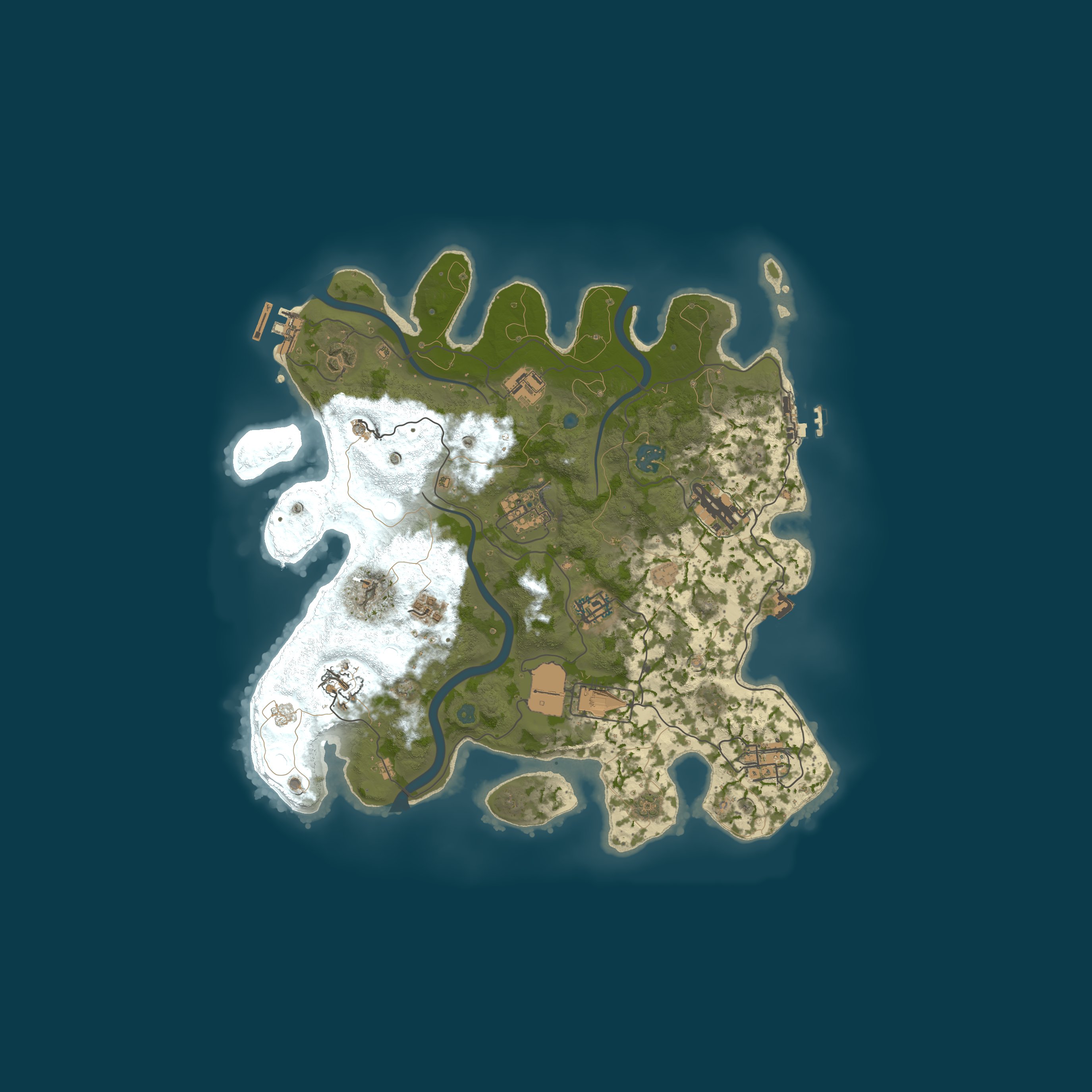 Procedural Map, size 3500, seed 2110618039