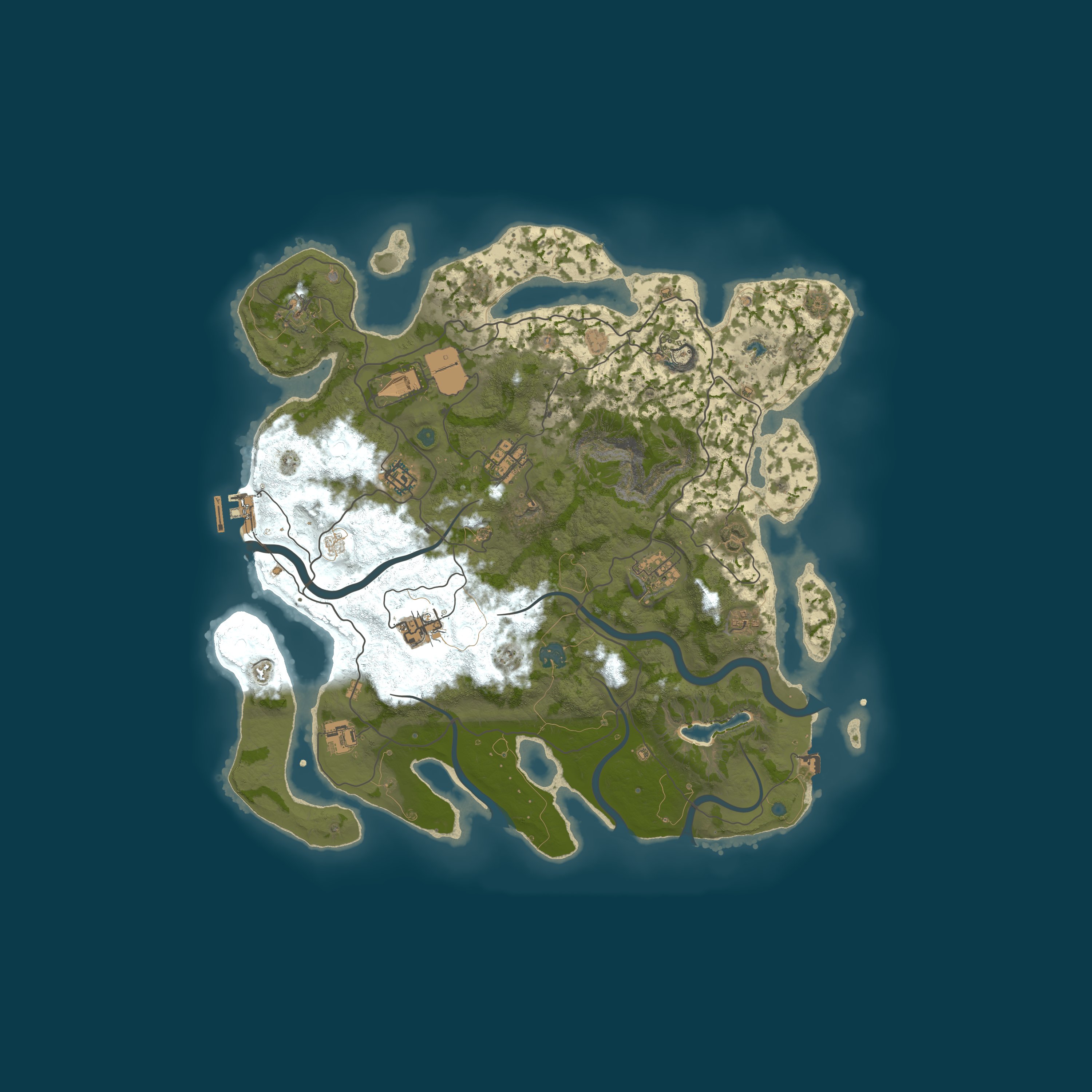 Map for GRUFF ZONE ZA / Raidable Bases / Kits / Roaming NPC's / Convoy 