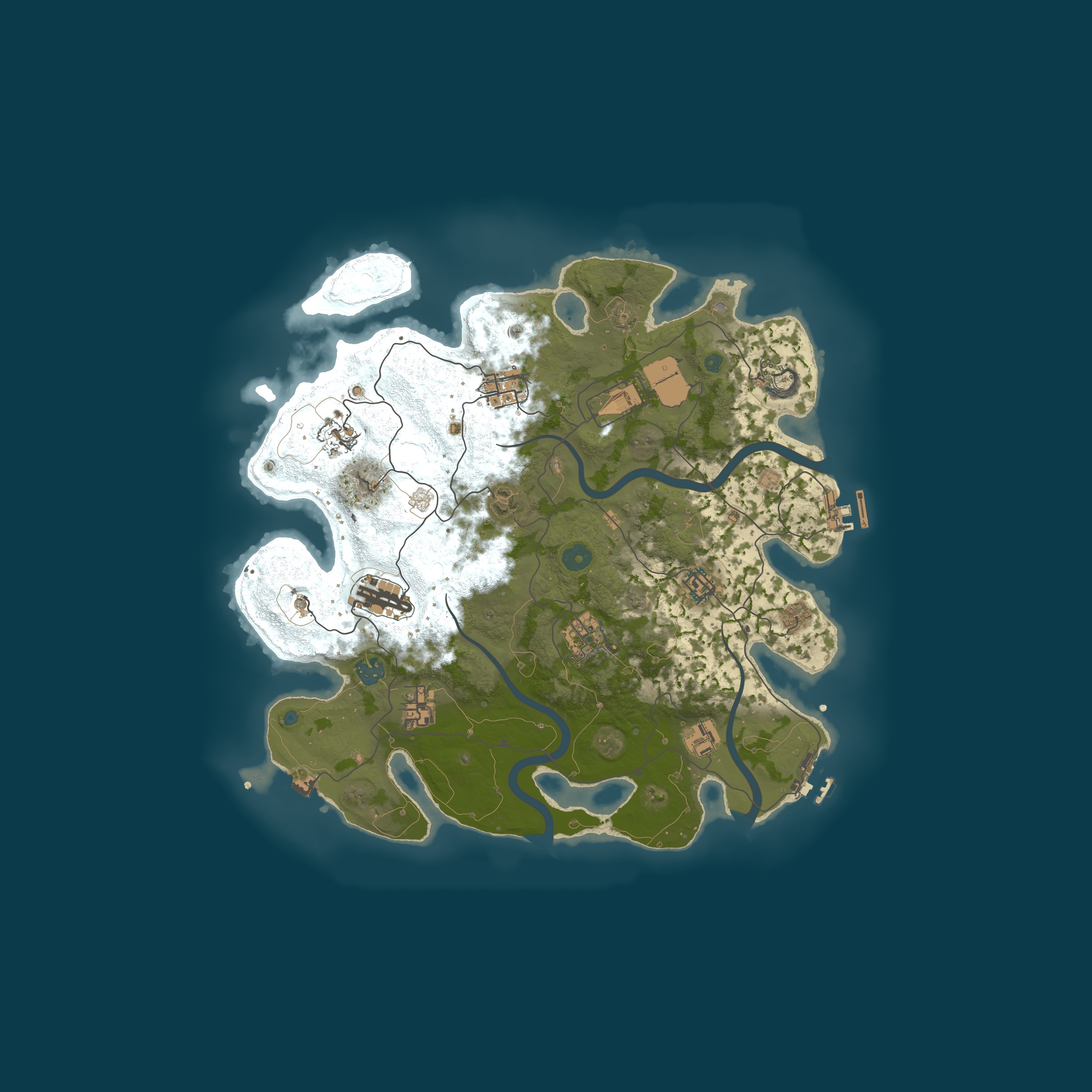Procedural Map, size 3750, seed 727277888