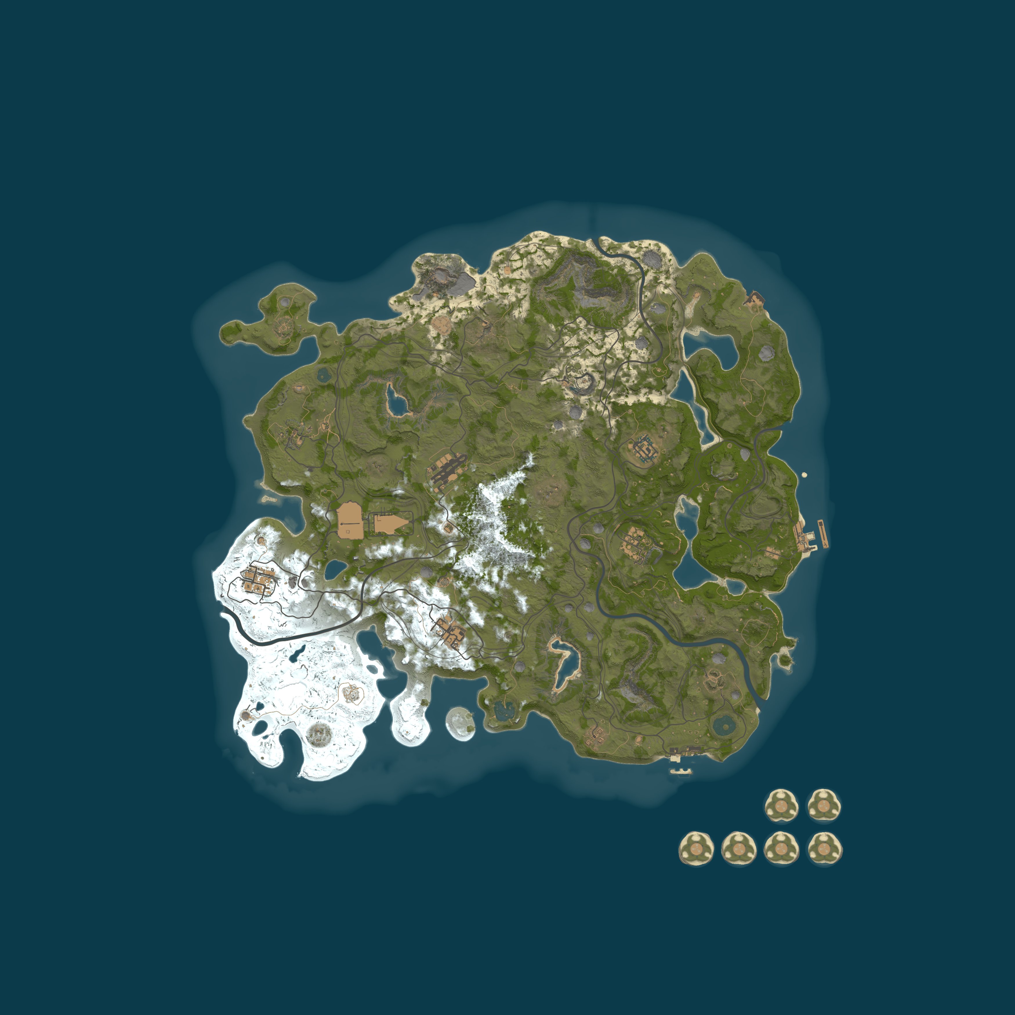 Map for Dads Gaming Monthly 5x AU PvE - Raid Bases | Events | Kits | Sk