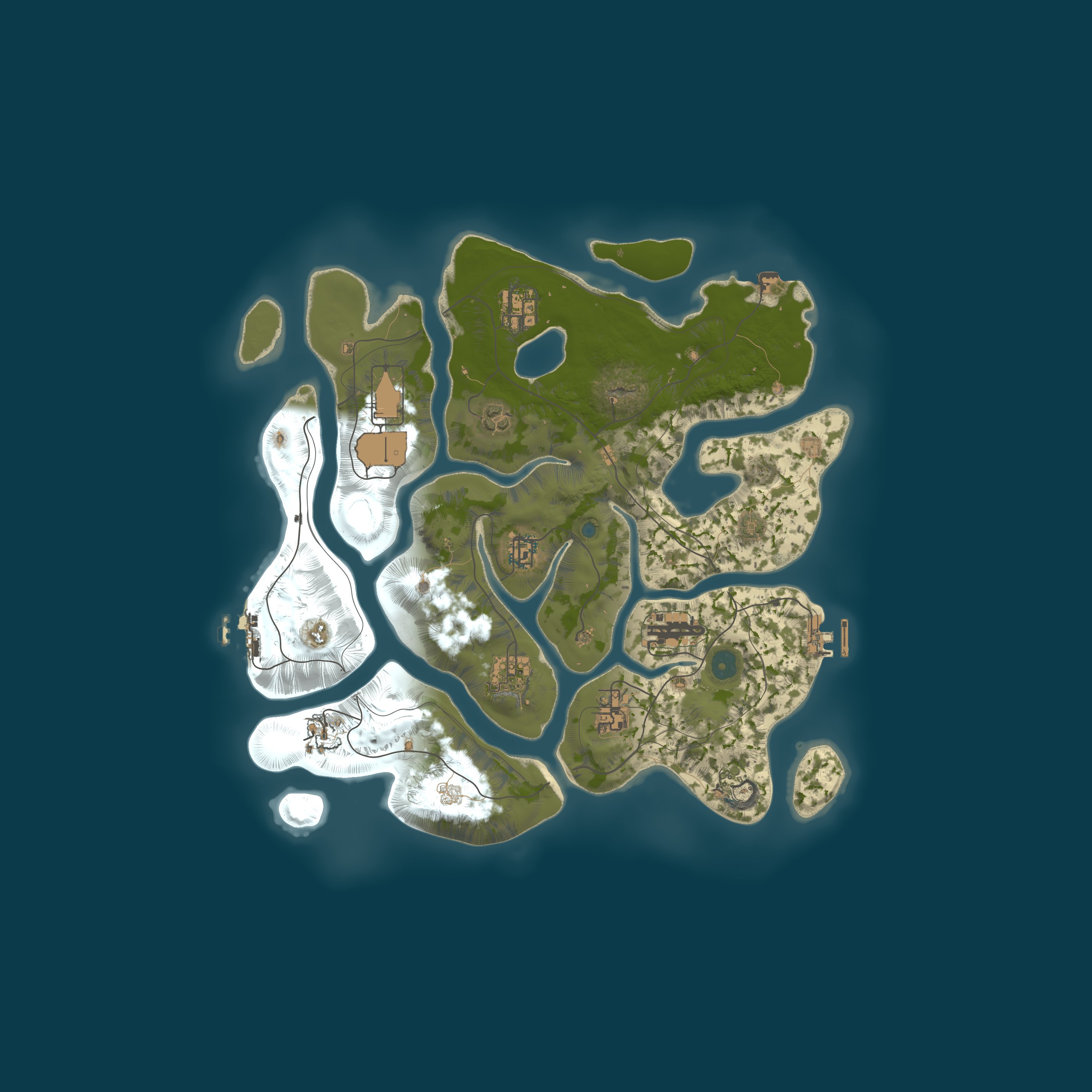 Custom Map, size 3700, seed 1337
