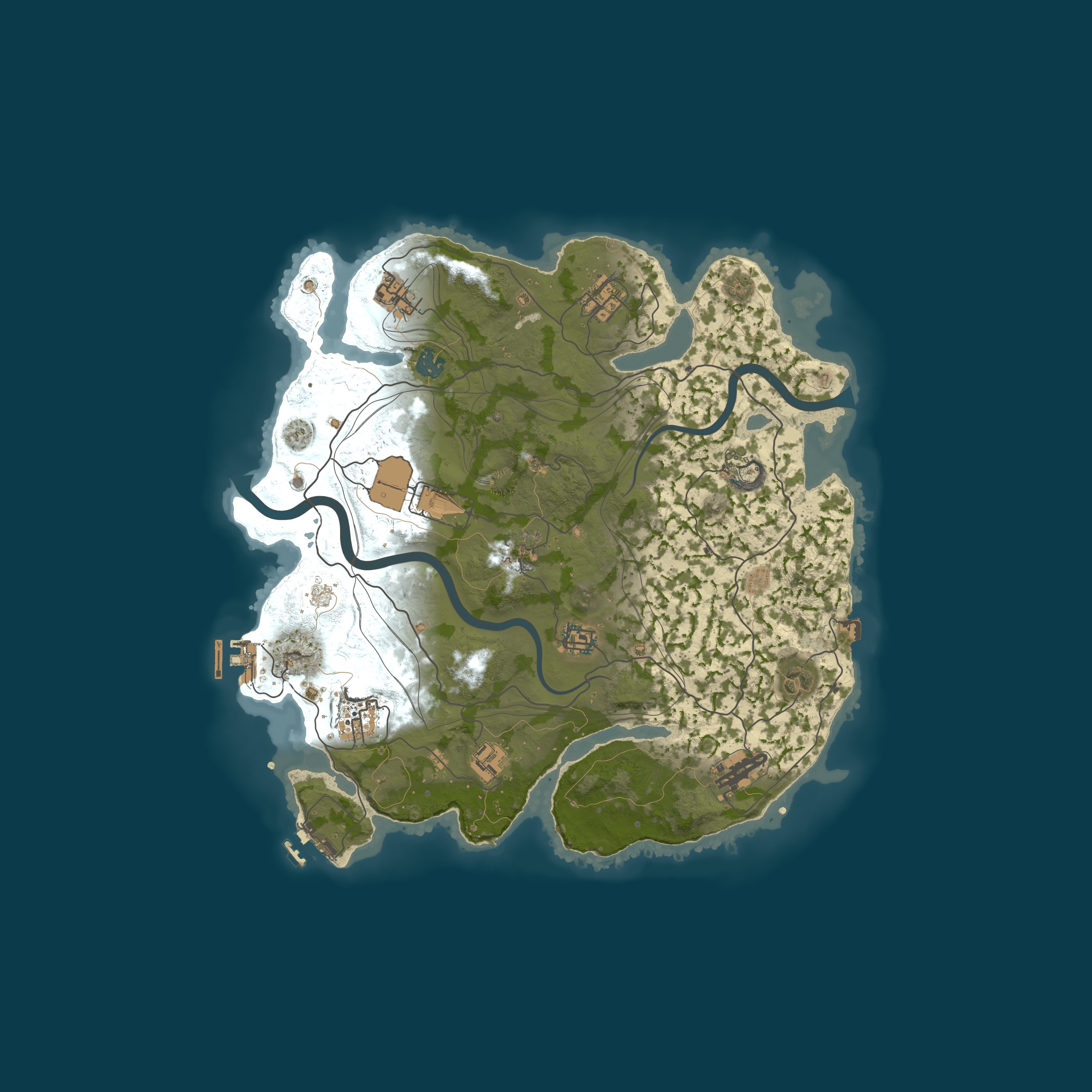 Custom Map, size 3600, seed 1337