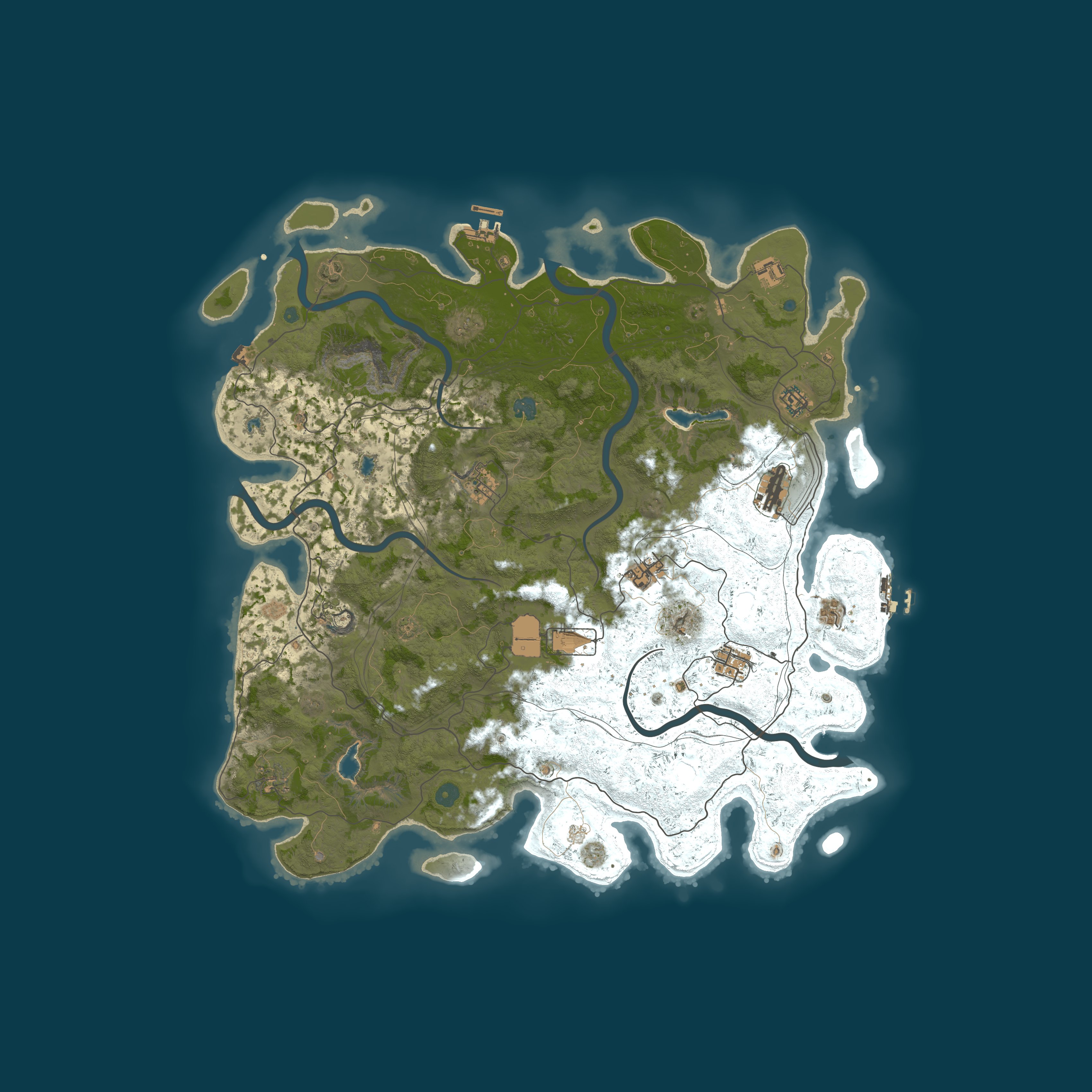 Map for RustGamingNation 50x PvE [Events|Purge|Zombies|SkillTree]
