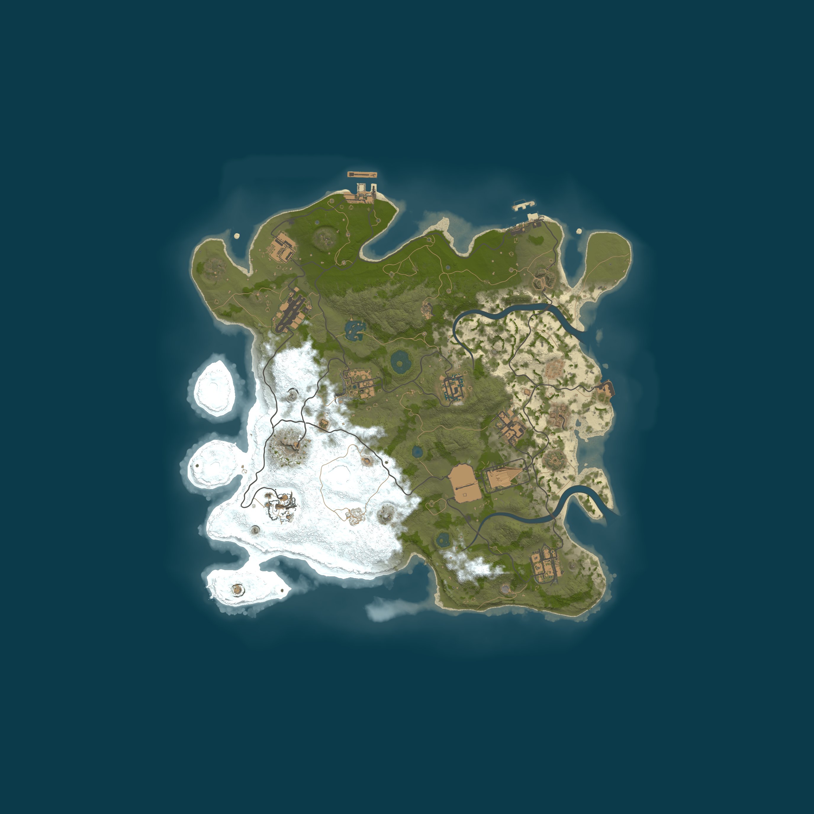 Procedural Map, size 3500, seed 927787140