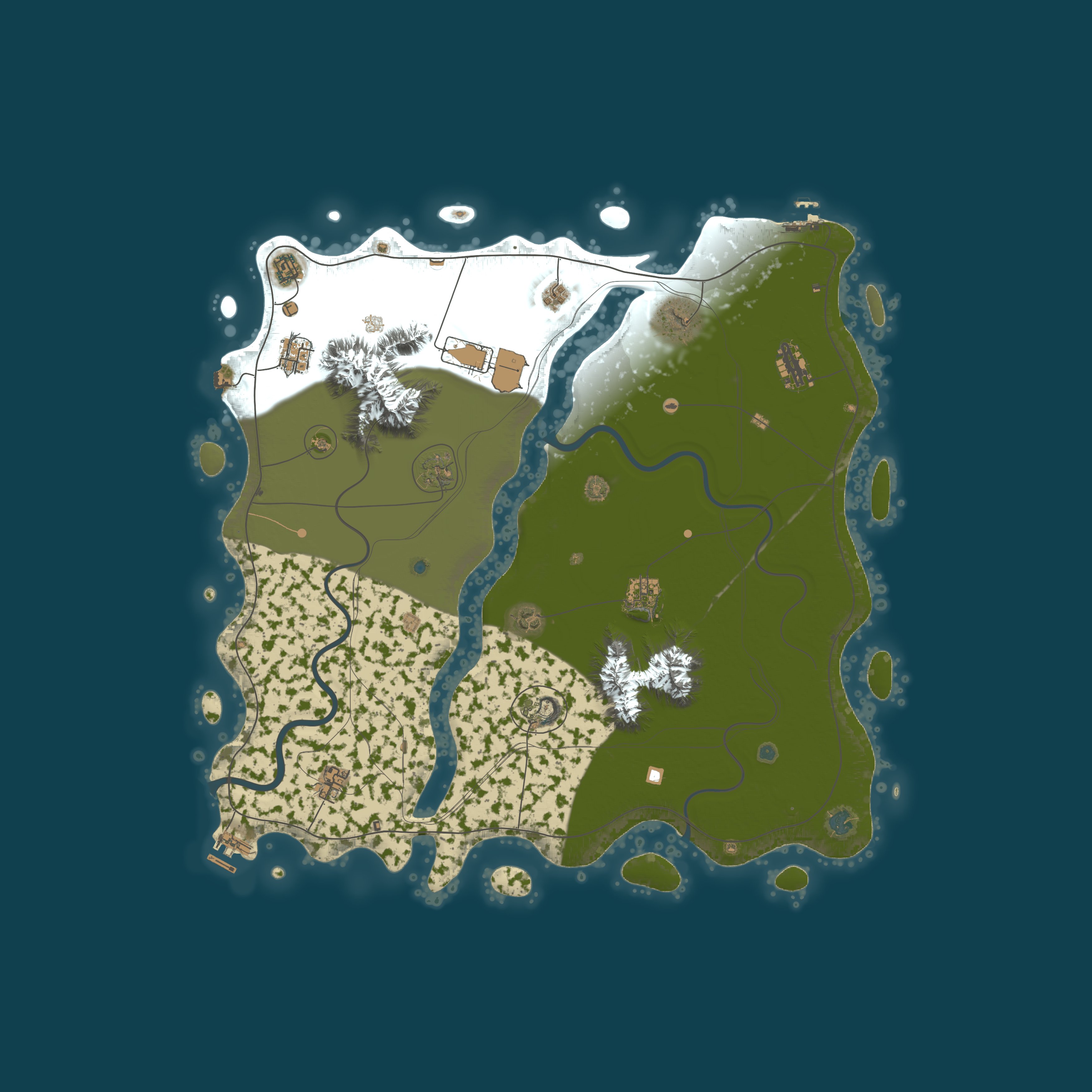 Map for НОВАЯ ЖИЗНЬ PvE|skill|quest|custom|no drop|heli|tank|