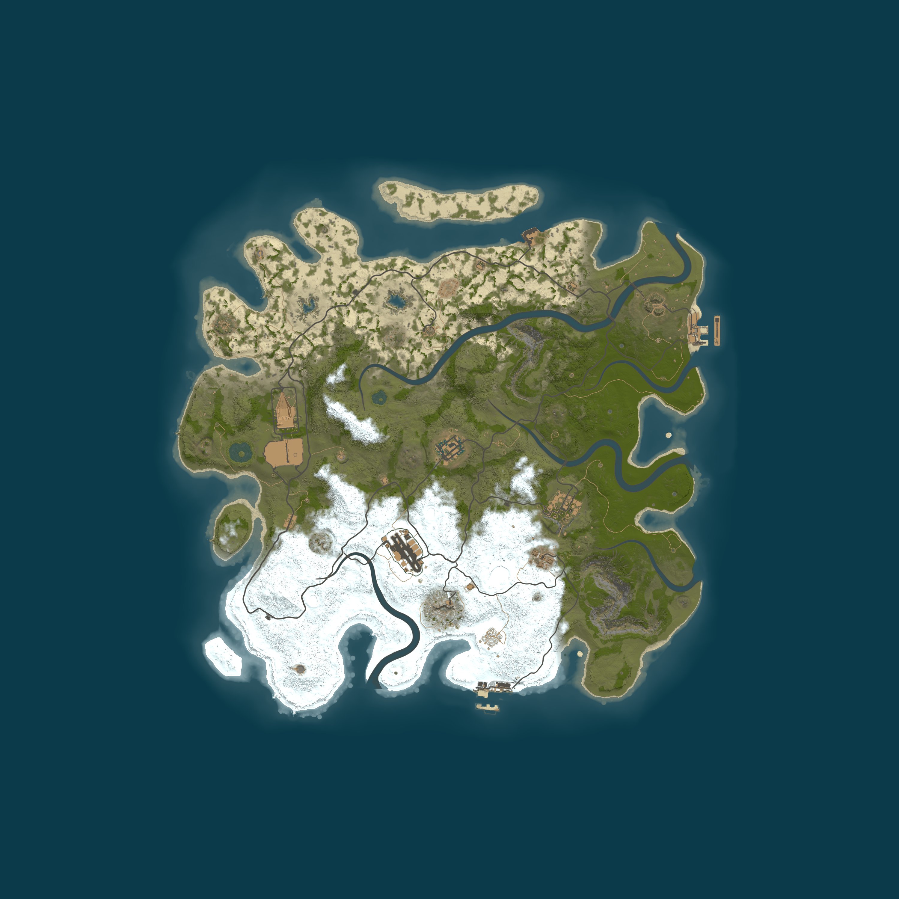 Map for ASHFALL REBORN | US MAIN | 2X | MONTHLY | LARGE CUSTOM MAP