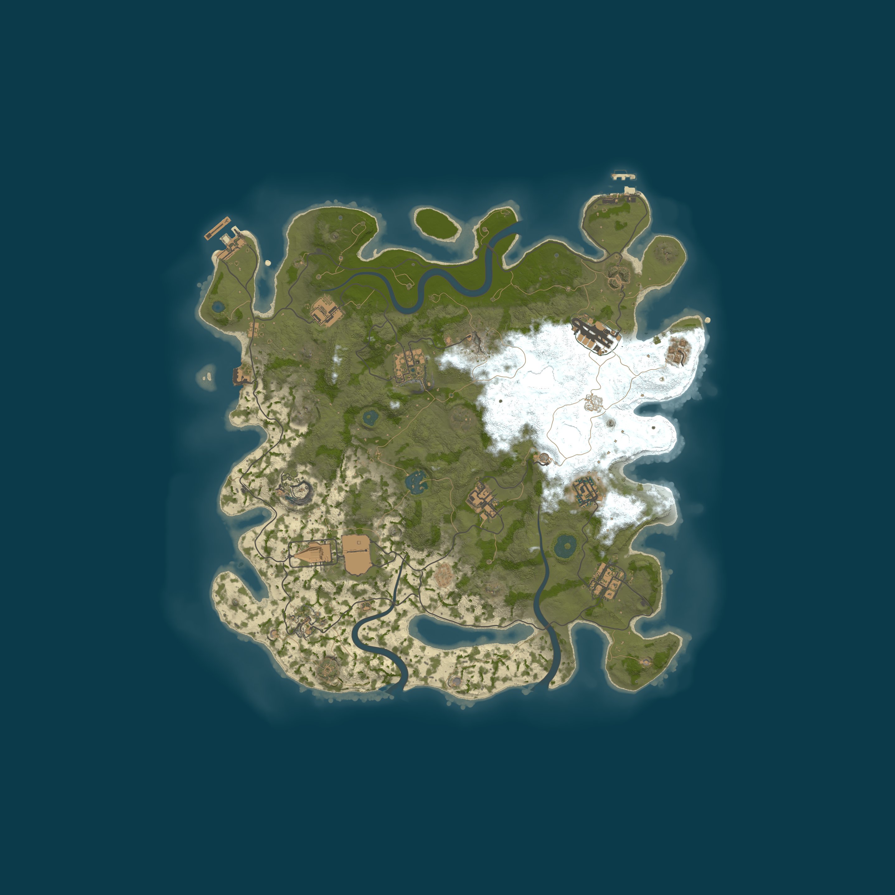 Procedural Map, size 3750, seed 106543025