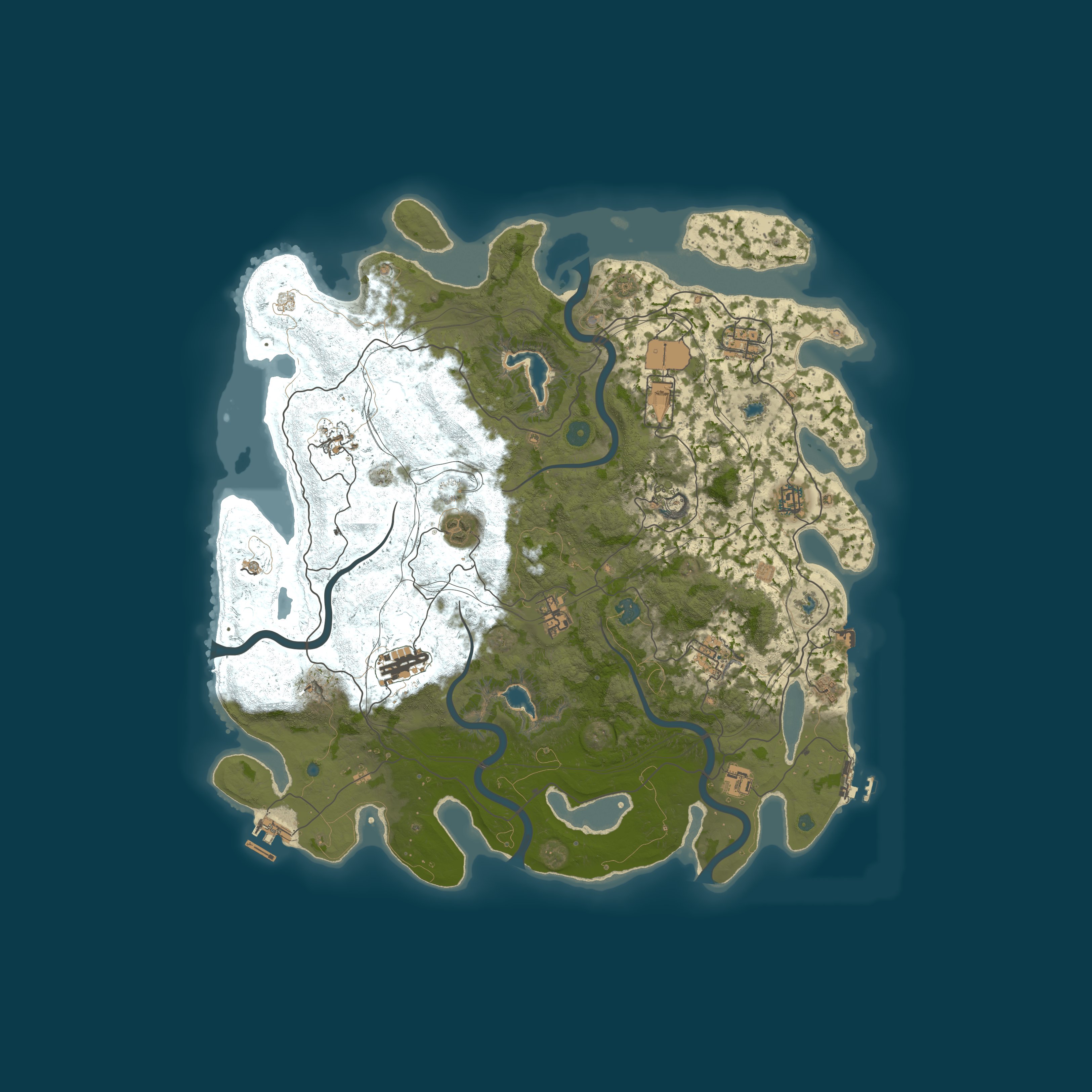 Map for Aqua Rust | EU 2x Monthly | No BP Wipes | 50% Upkeep