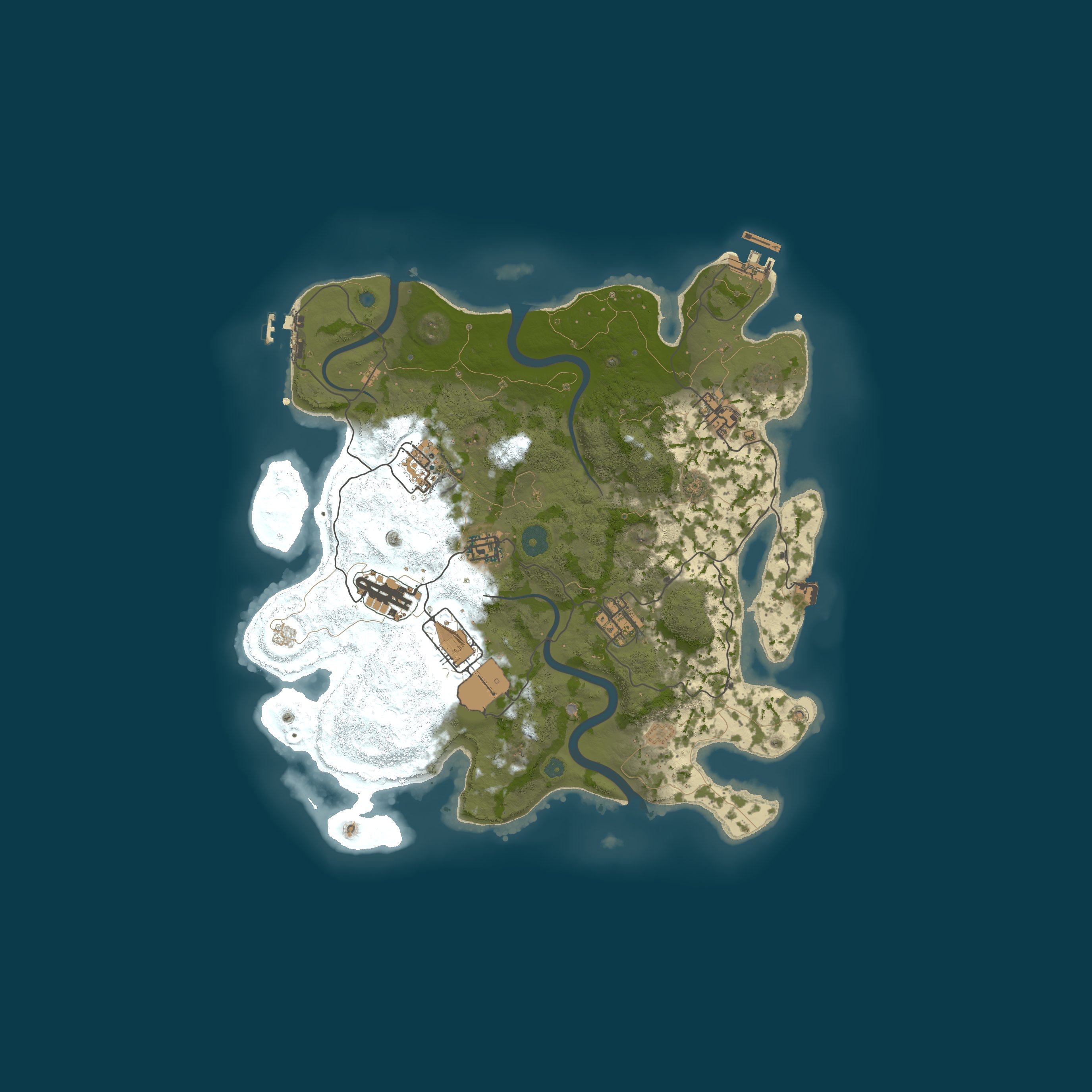 Custom Map, size 3500, seed 1337