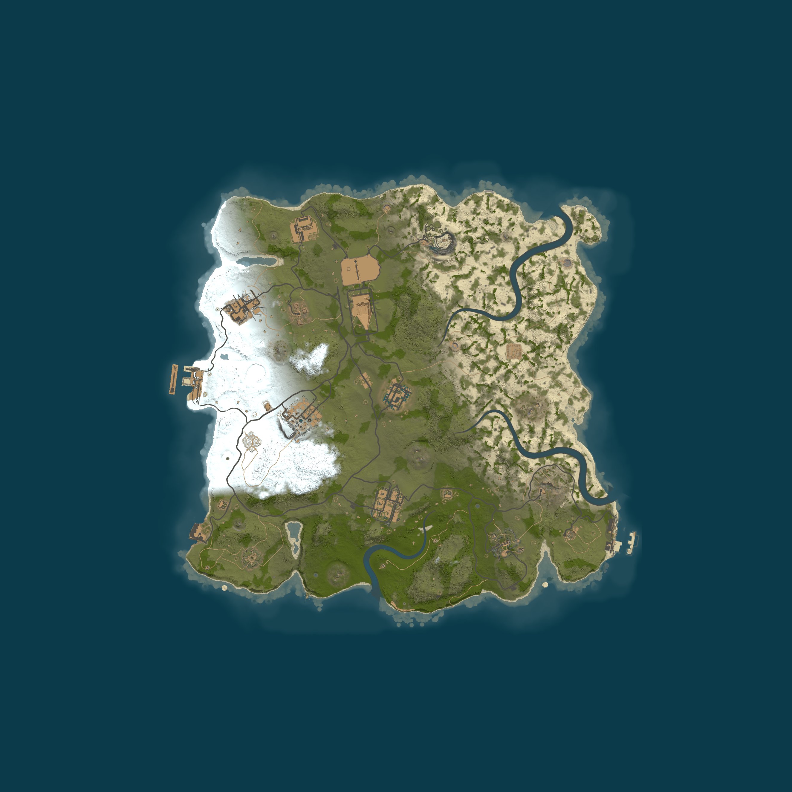 Custom Map, size 3300, seed 1337