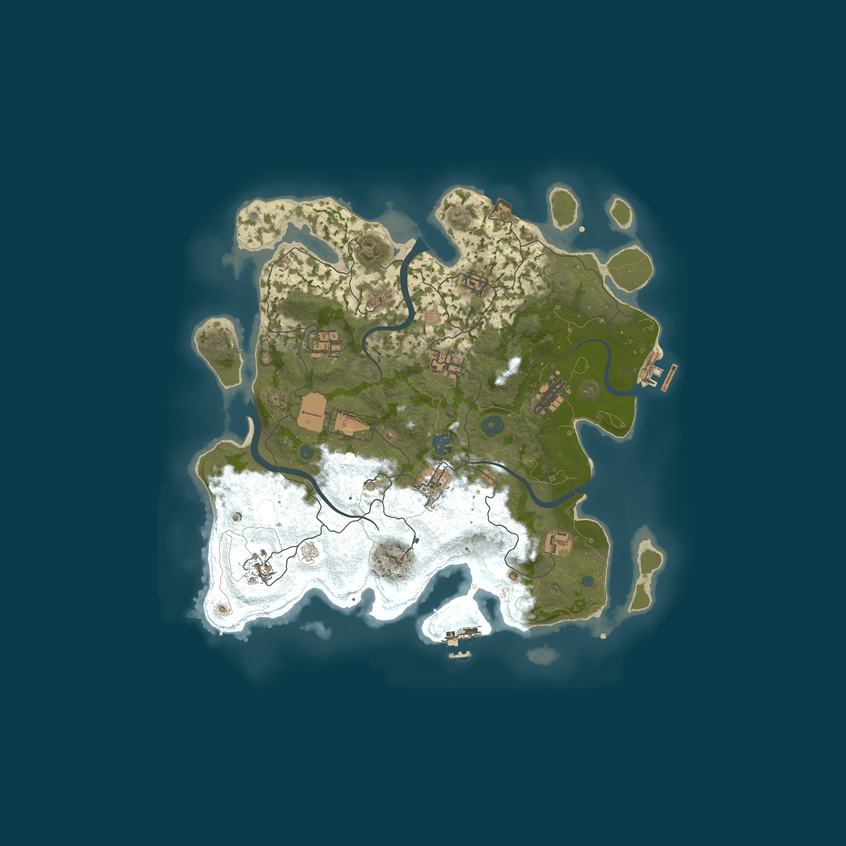 Procedural Map, size 3750, seed 1256175347