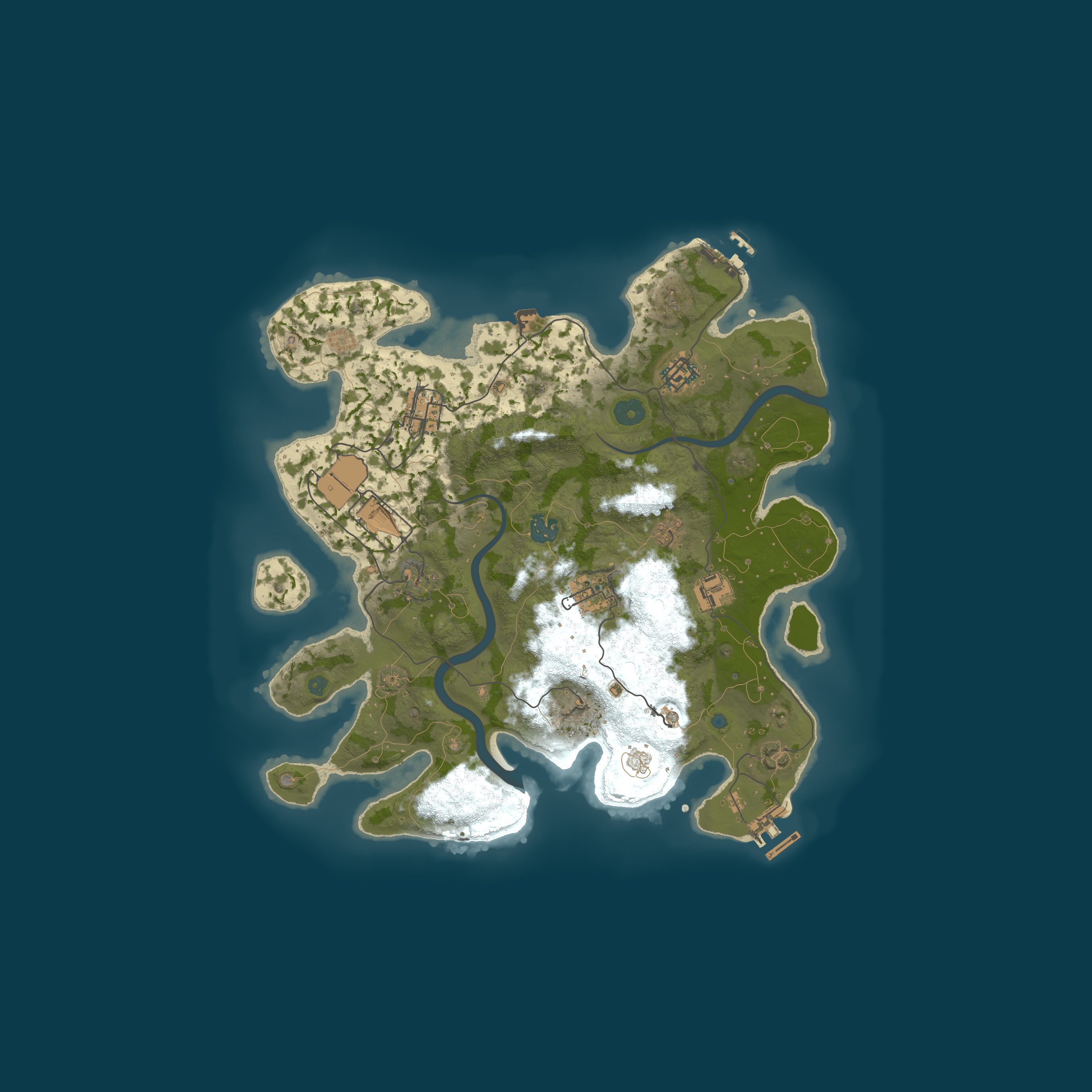 Procedural Map, size 3500, seed 4223531220