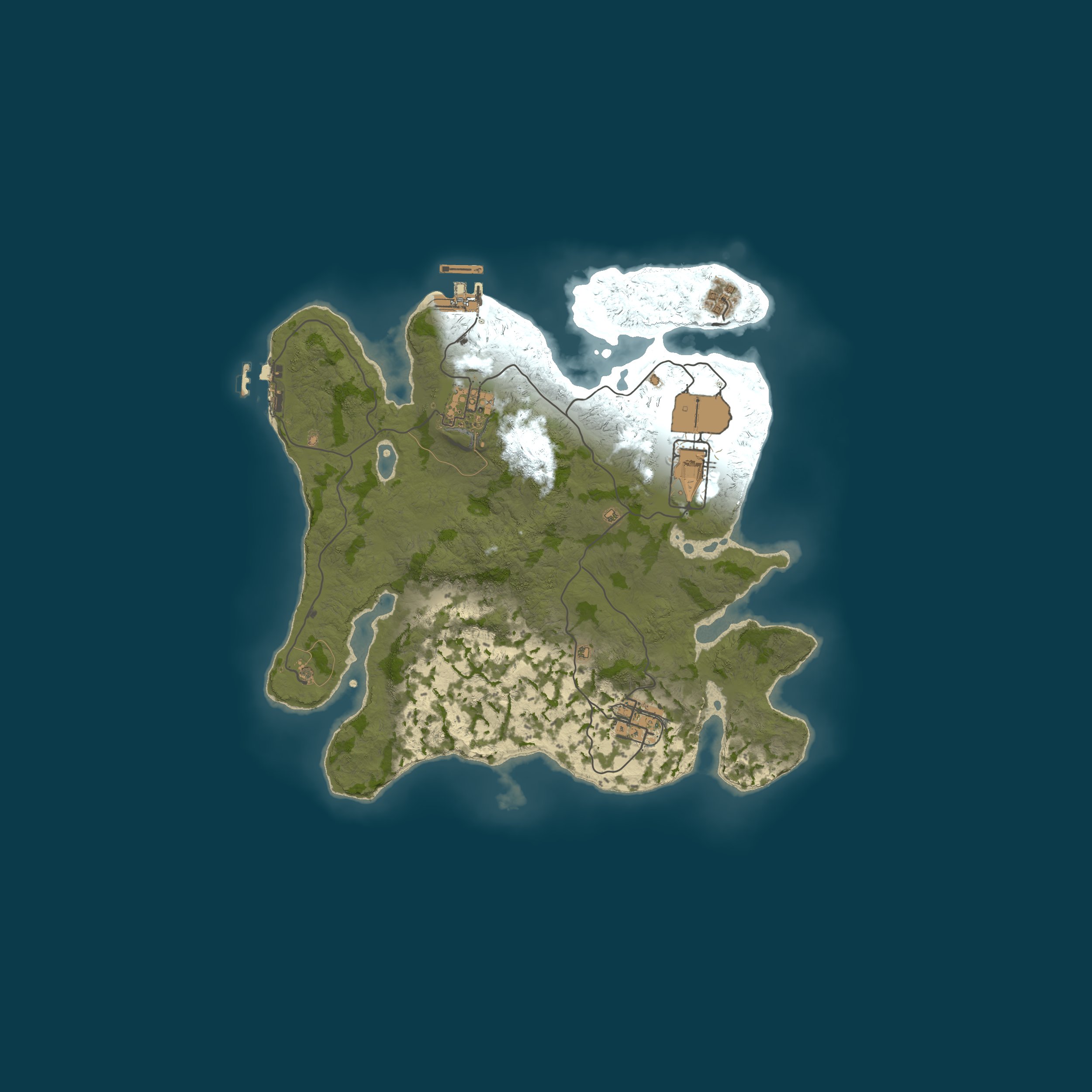 Map for EnjoyRust Battlefield | HardPVP | Max Rates | Anti-Cheat