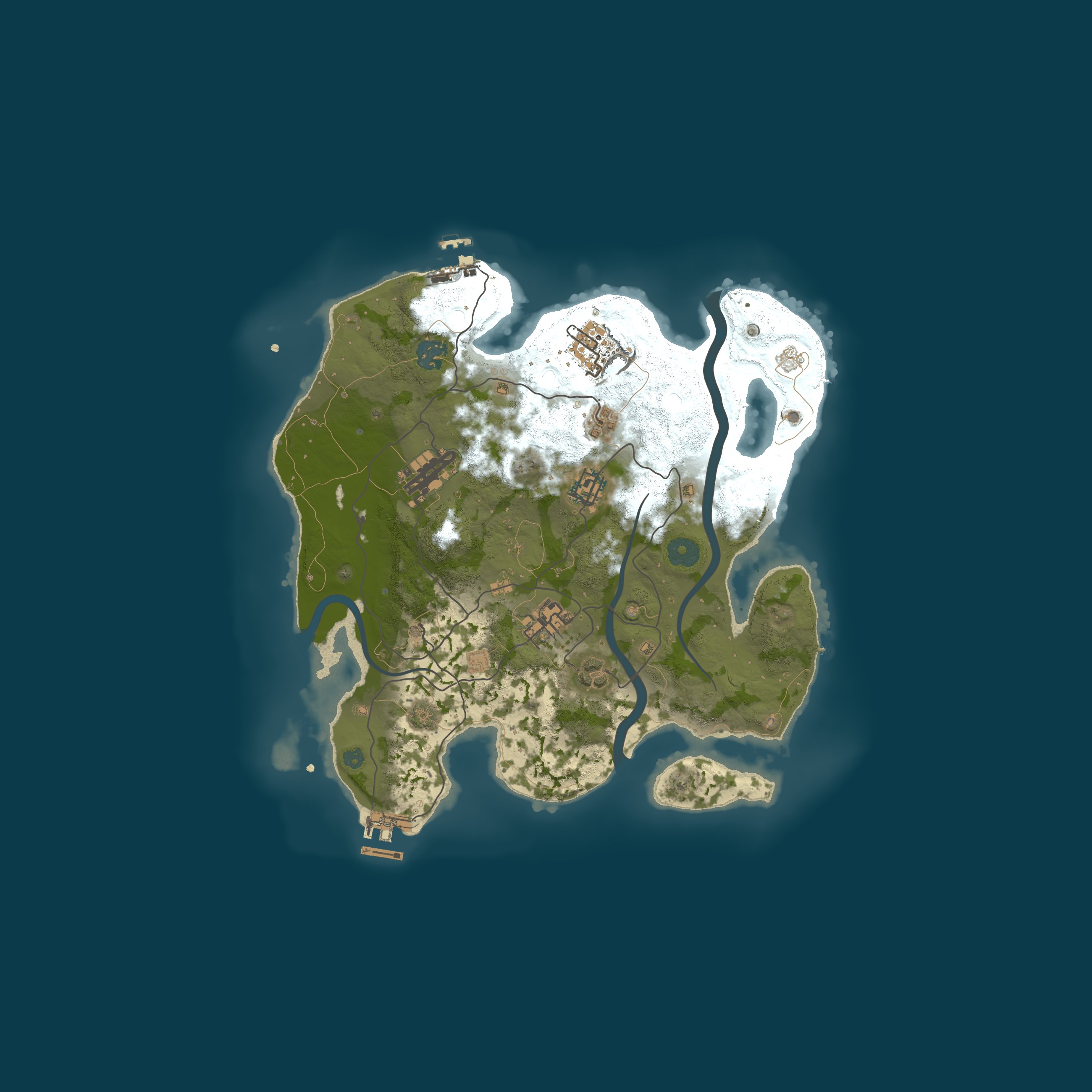Map for SILENT ISLAND | PVE | NPC | MINIMALISM