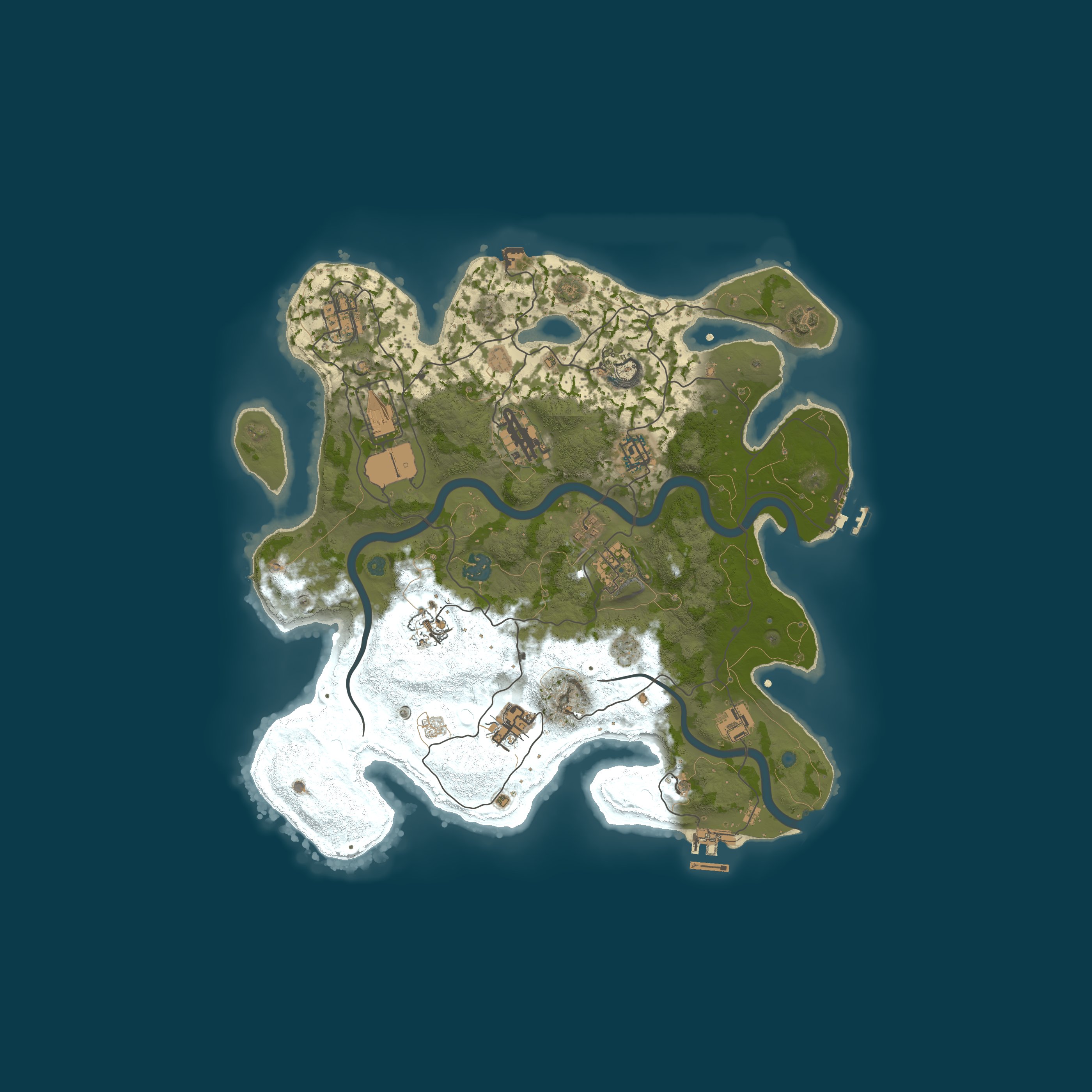 Procedural Map, size 3600, seed 2147483647