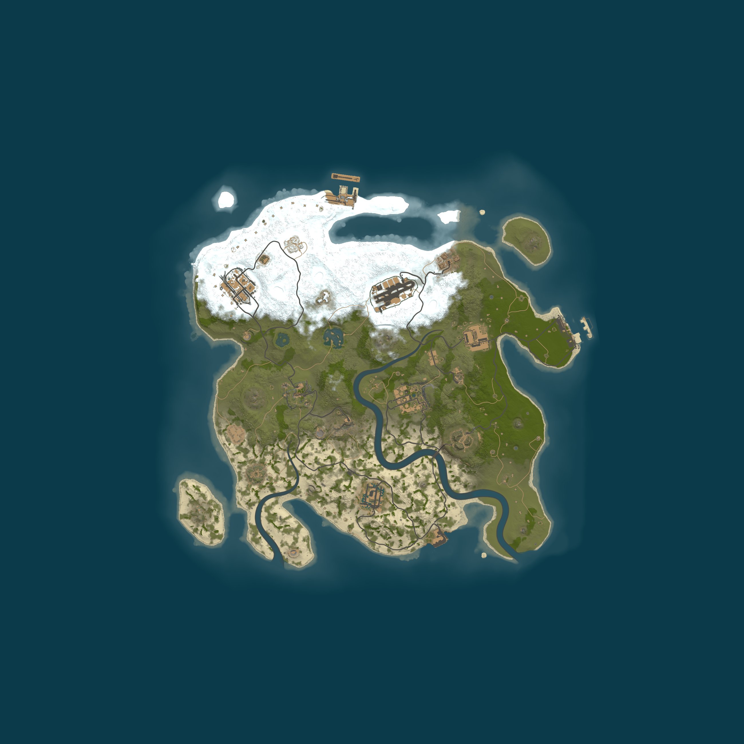 Procedural Map, size 3200, seed 2084259680