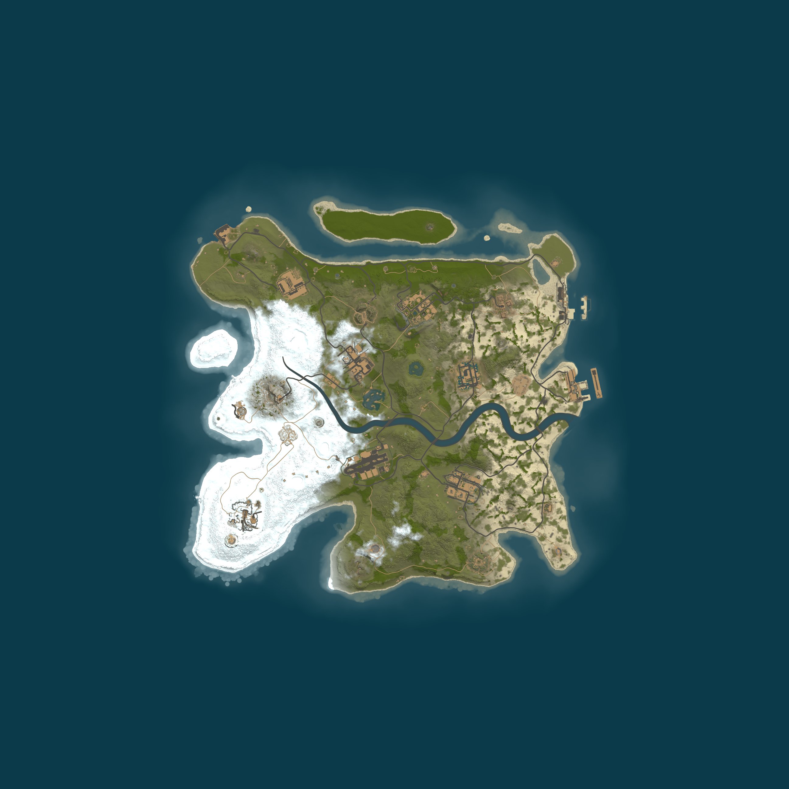Procedural Map, size 3186, seed 377117