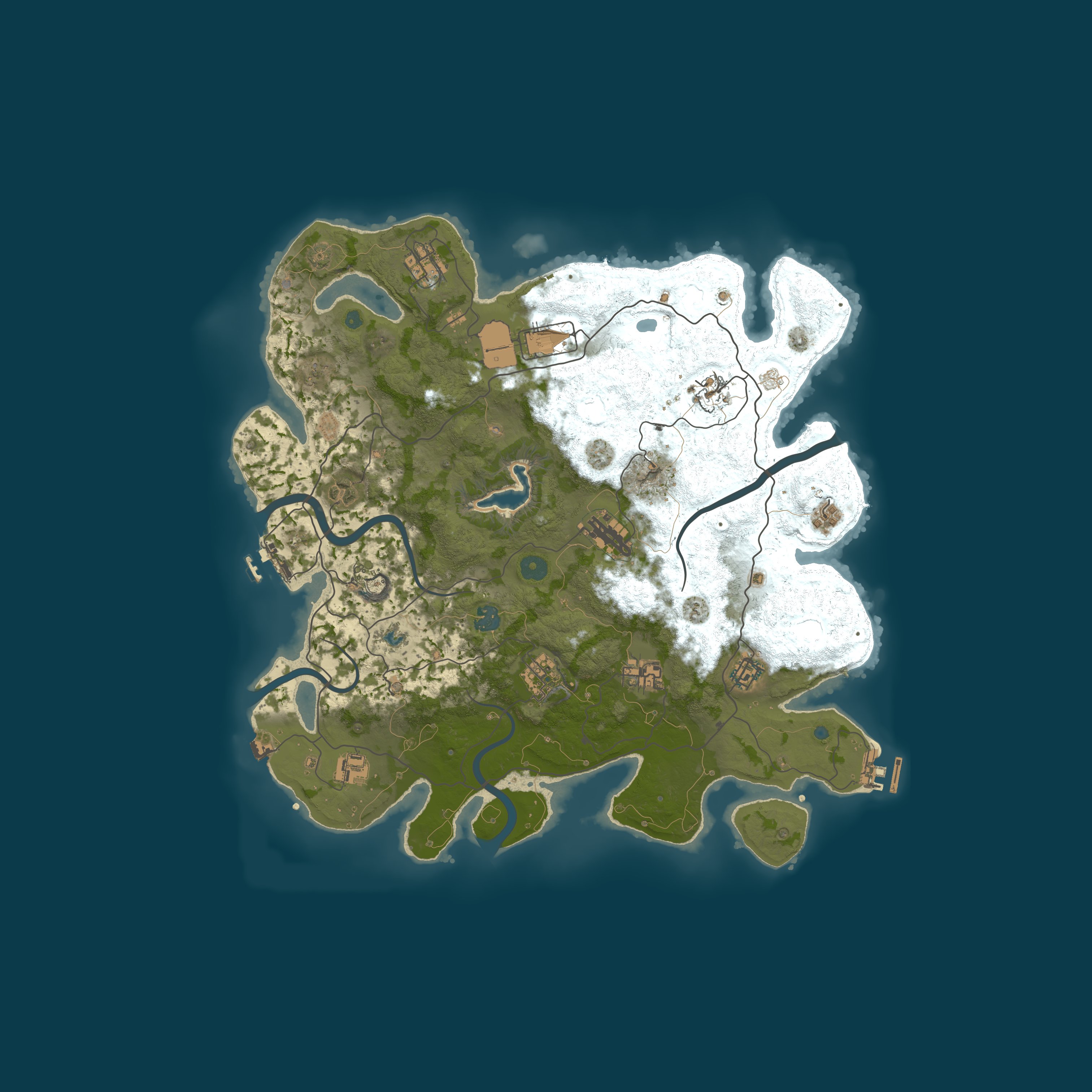Procedural Map, size 4050, seed 164316282