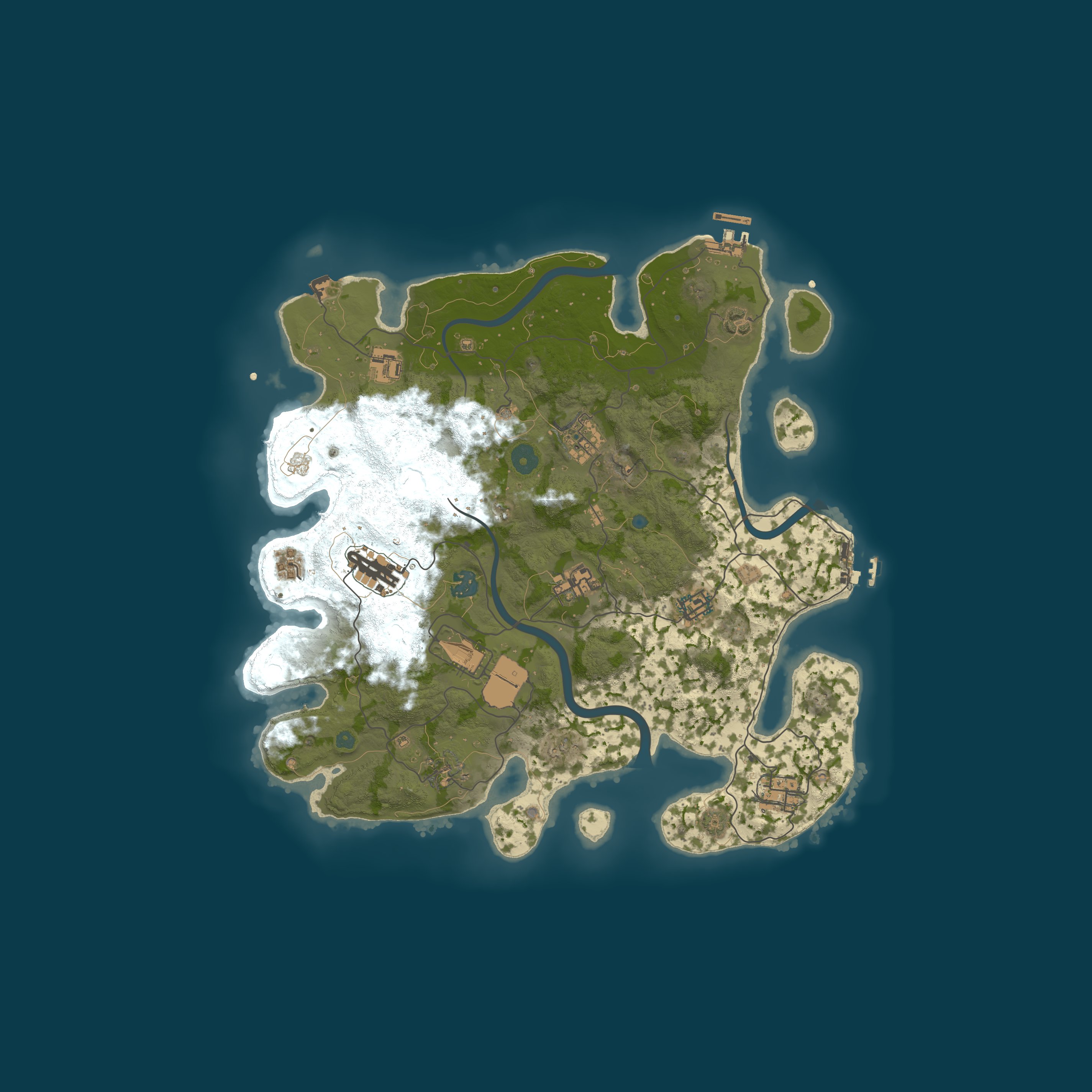 Procedural Map, size 3700, seed 6