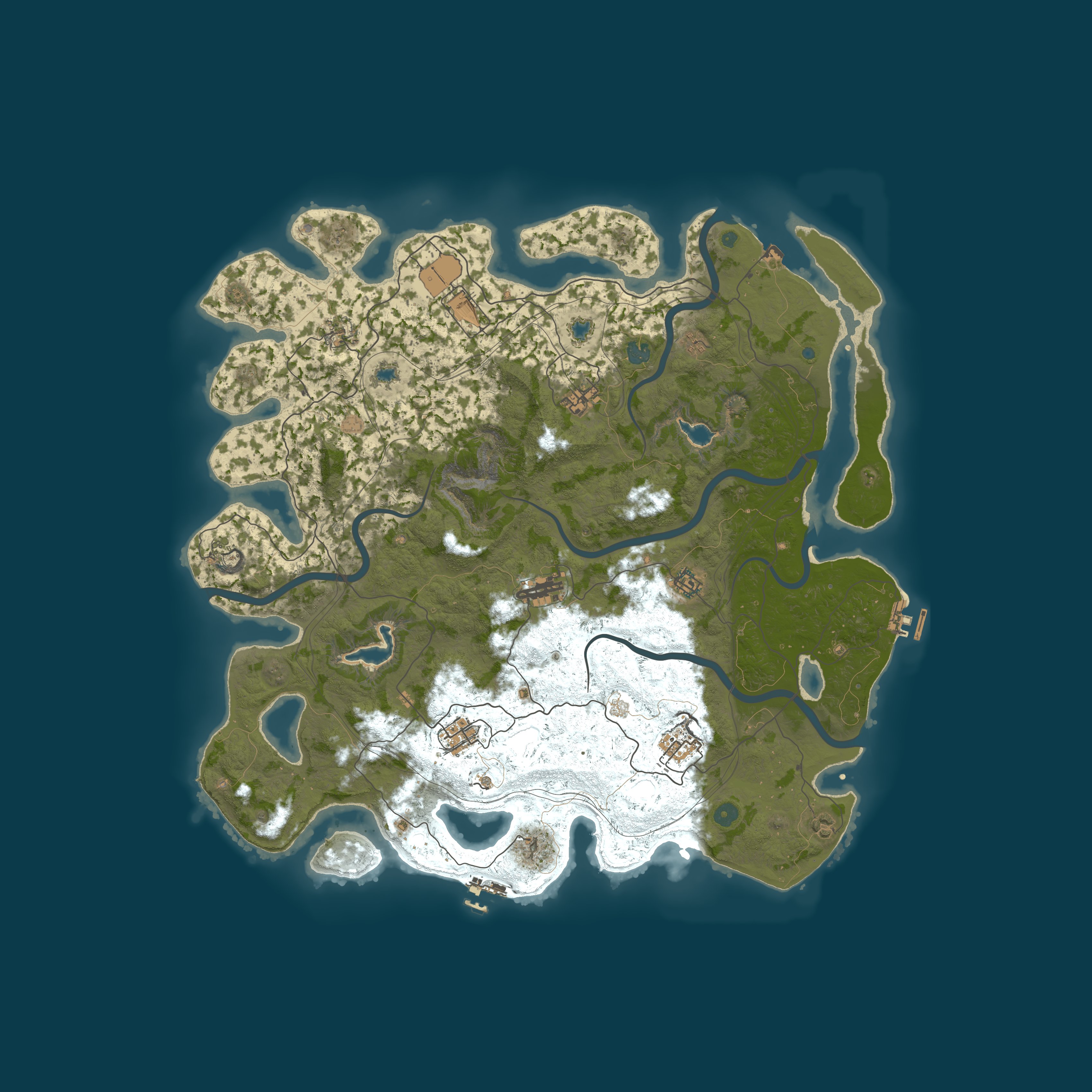 Map for [AU] RusticRaiders|PVP Community Server. Monthly wipes. Beginne