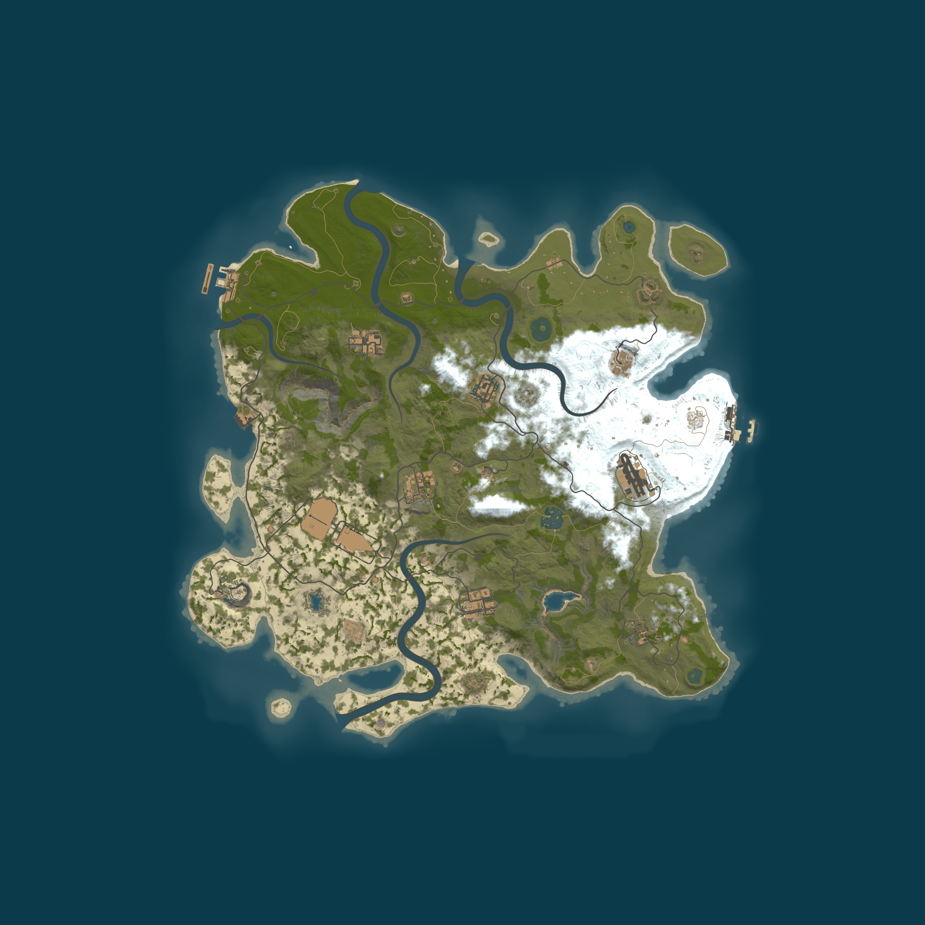 Map for EvilIsland-PVE-Barren-Для слабых ПК[Скилы|X1-X1