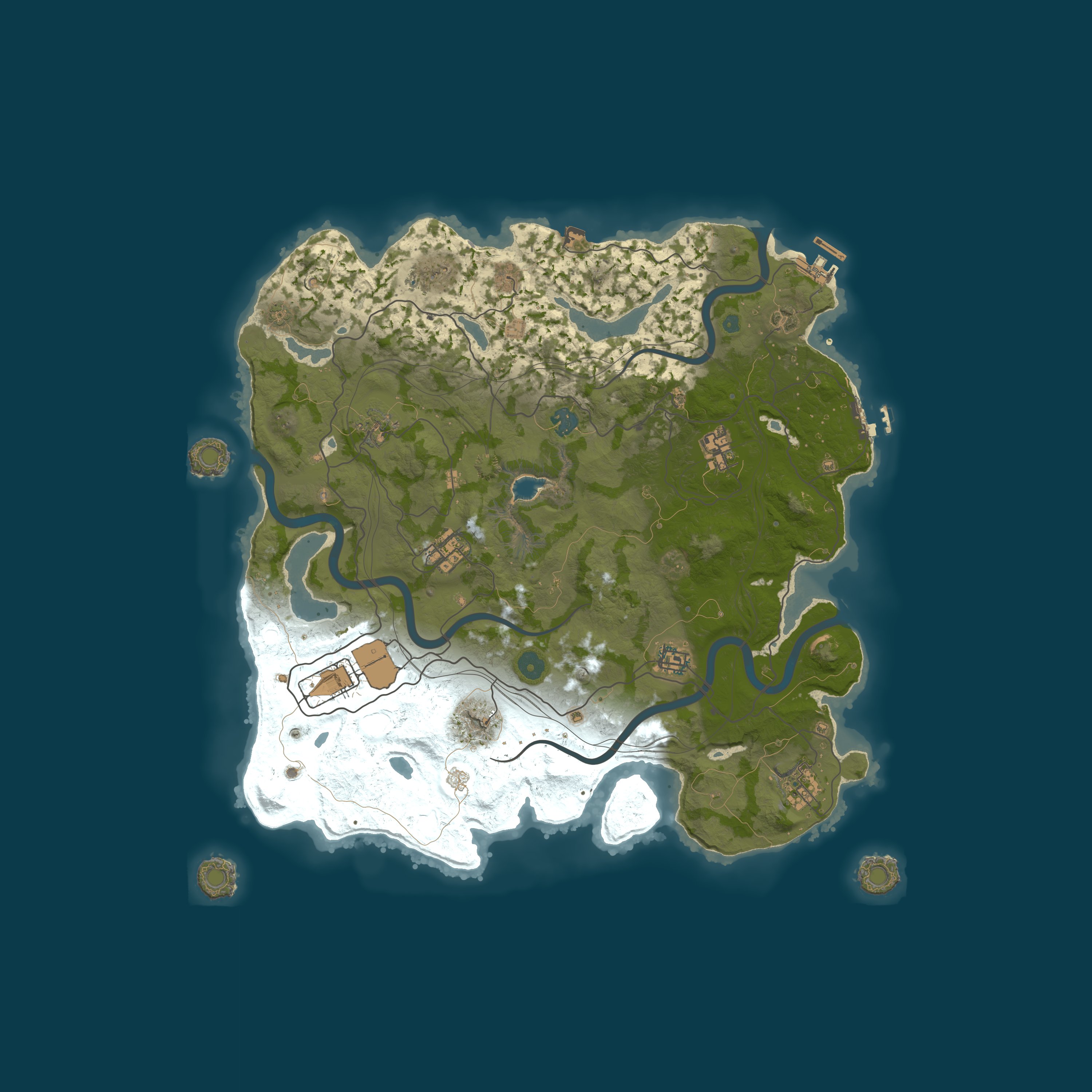 Map for SickNation|PvEvP|Skills|RaidableBases|Events|Monthly|Wiped Aug 