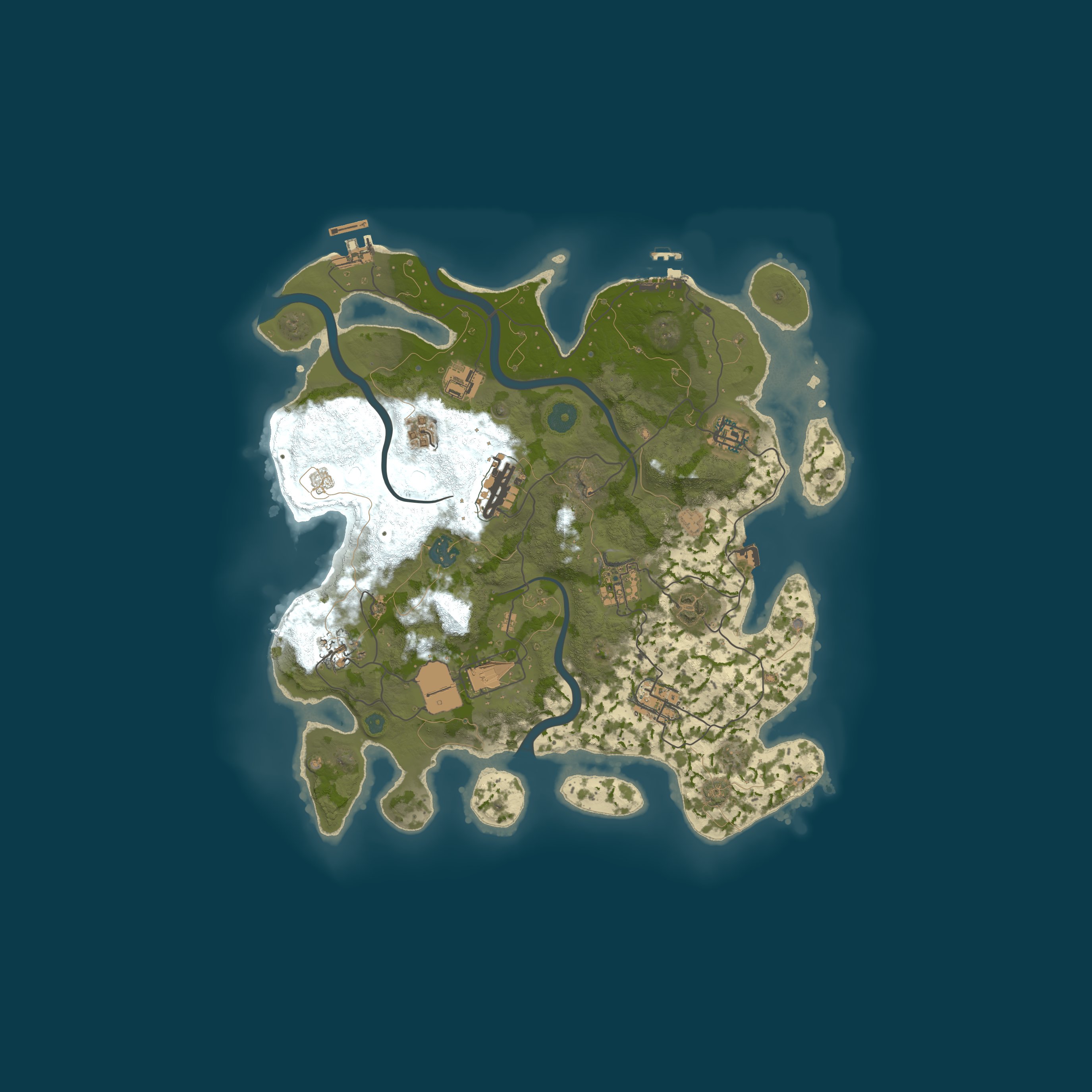 Procedural Map, size 3500, seed 3486489