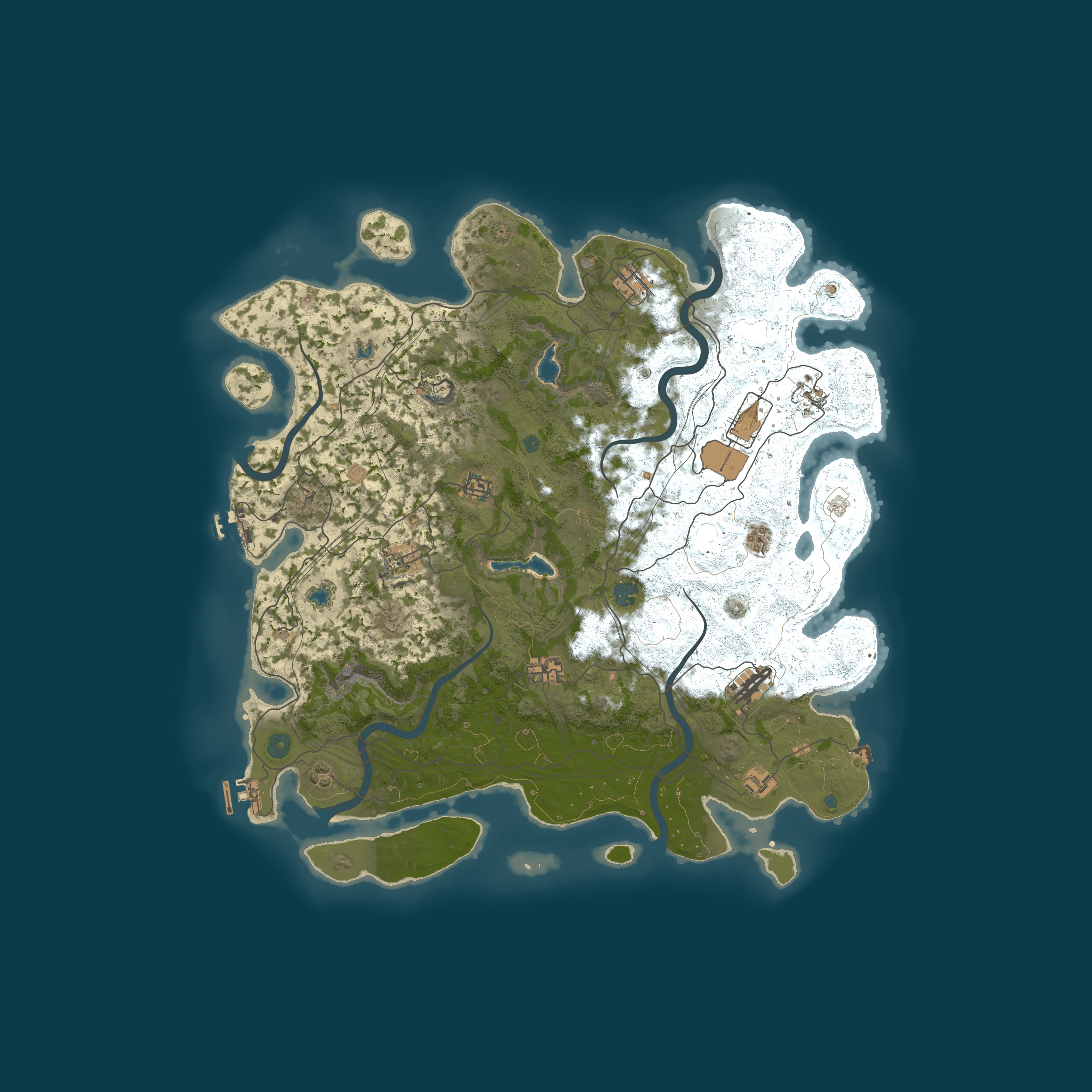 Procedural Map, size 4500, seed 1823709743