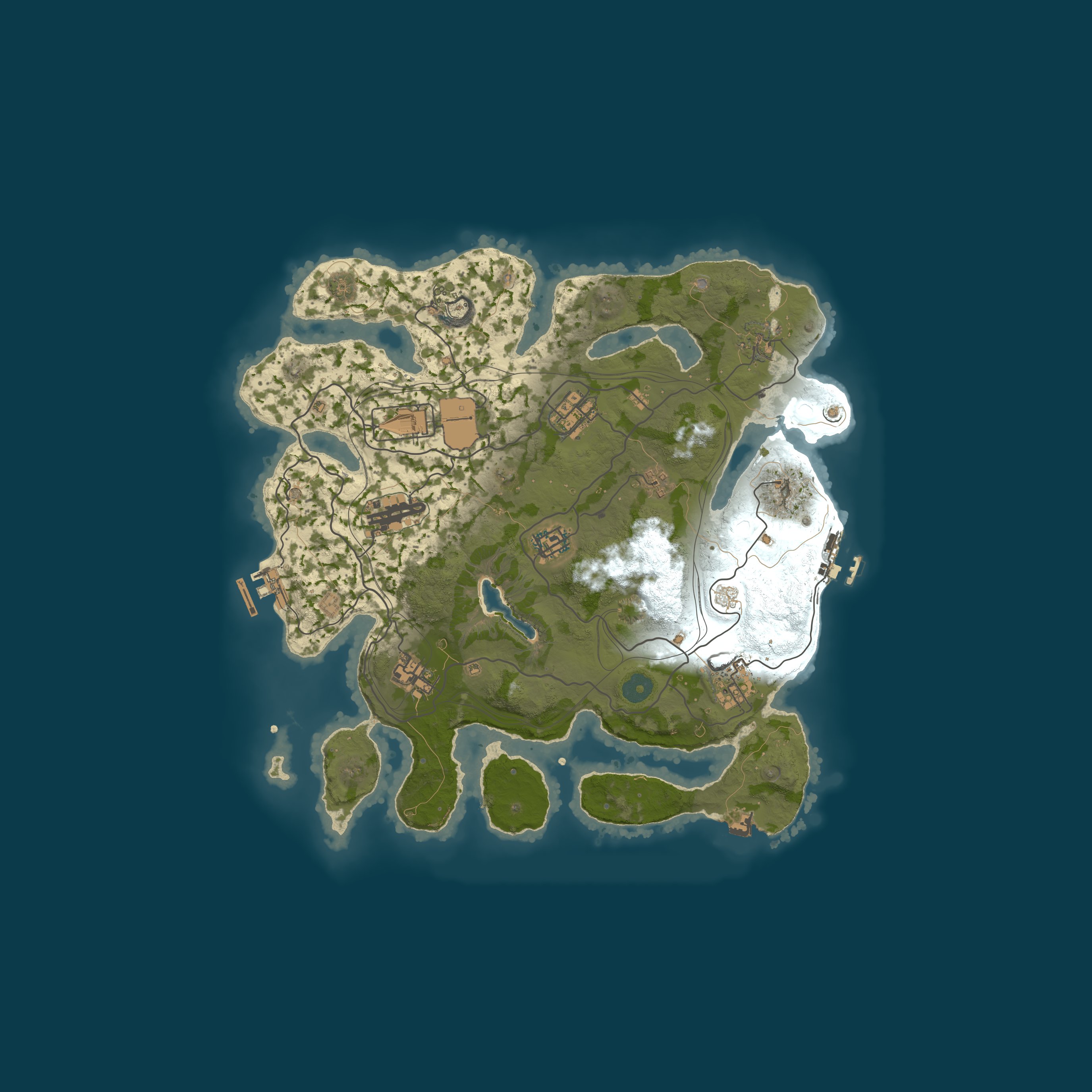 Custom Map, size 3500, seed 1337