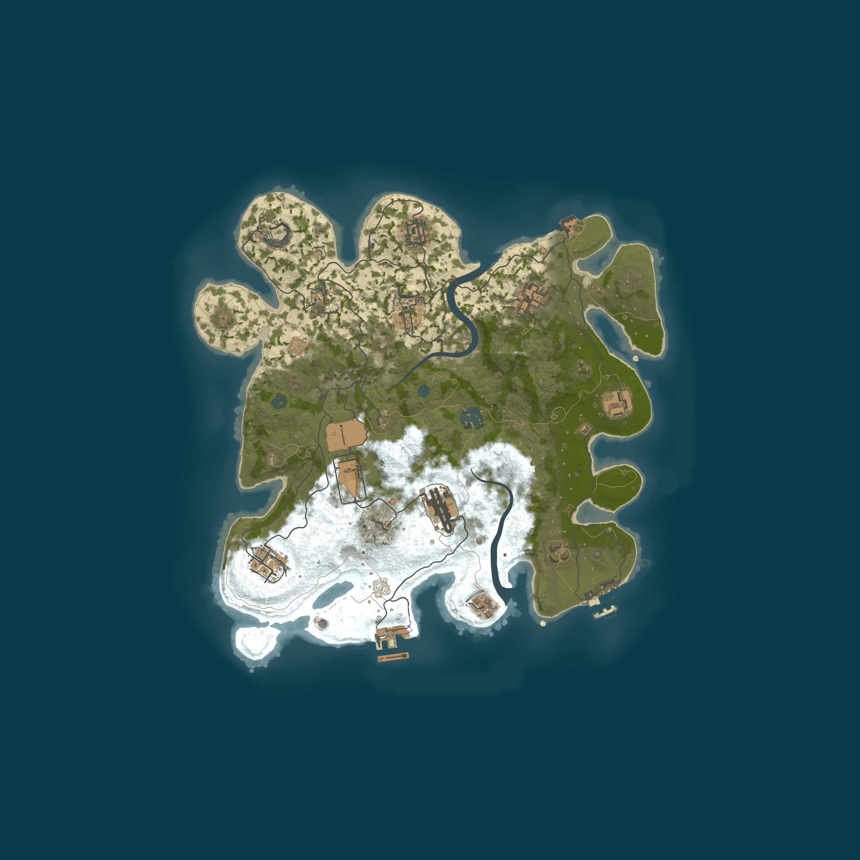 Procedural Map, size 3500, seed 1422620797