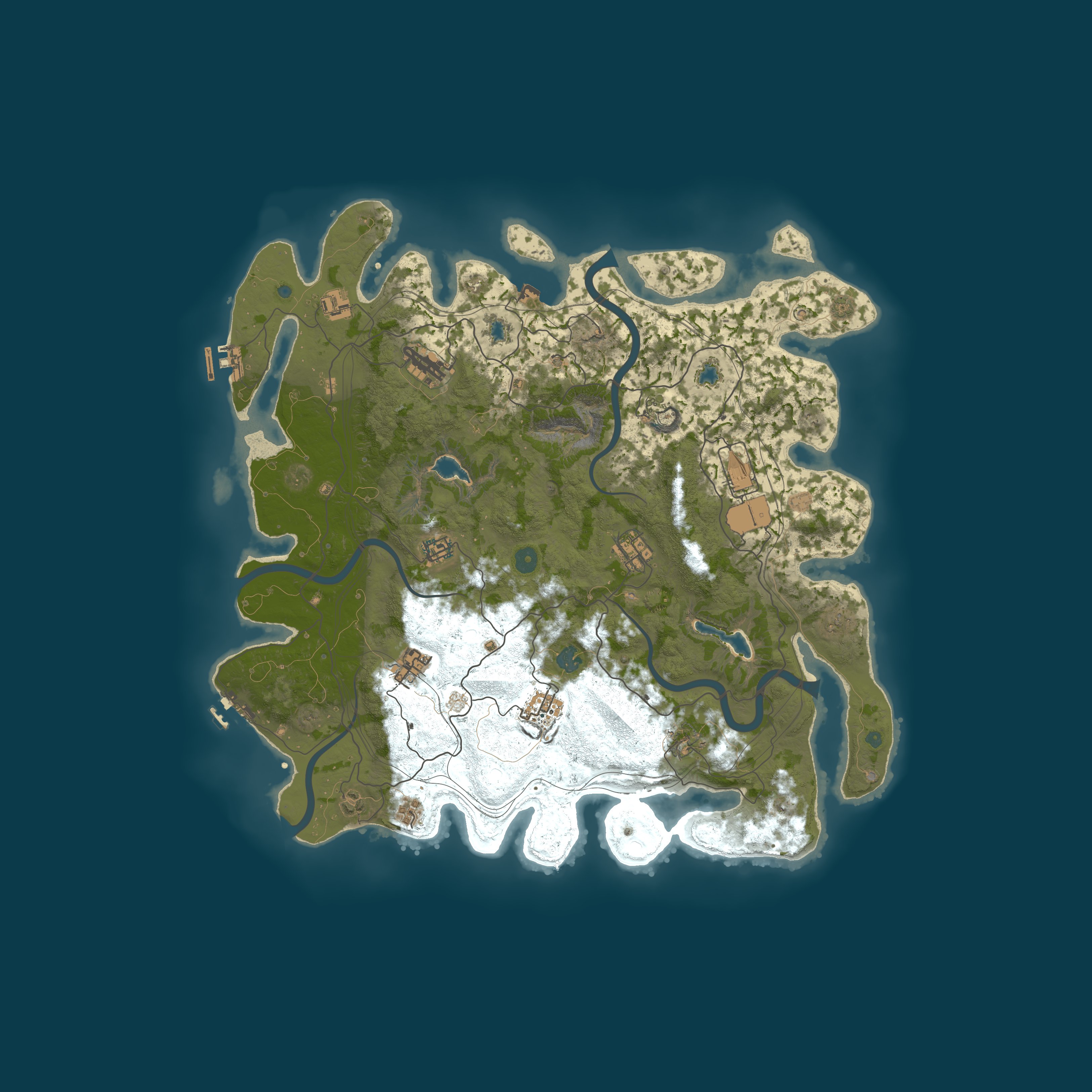 Procedural Map, size 4500, seed 1582981580