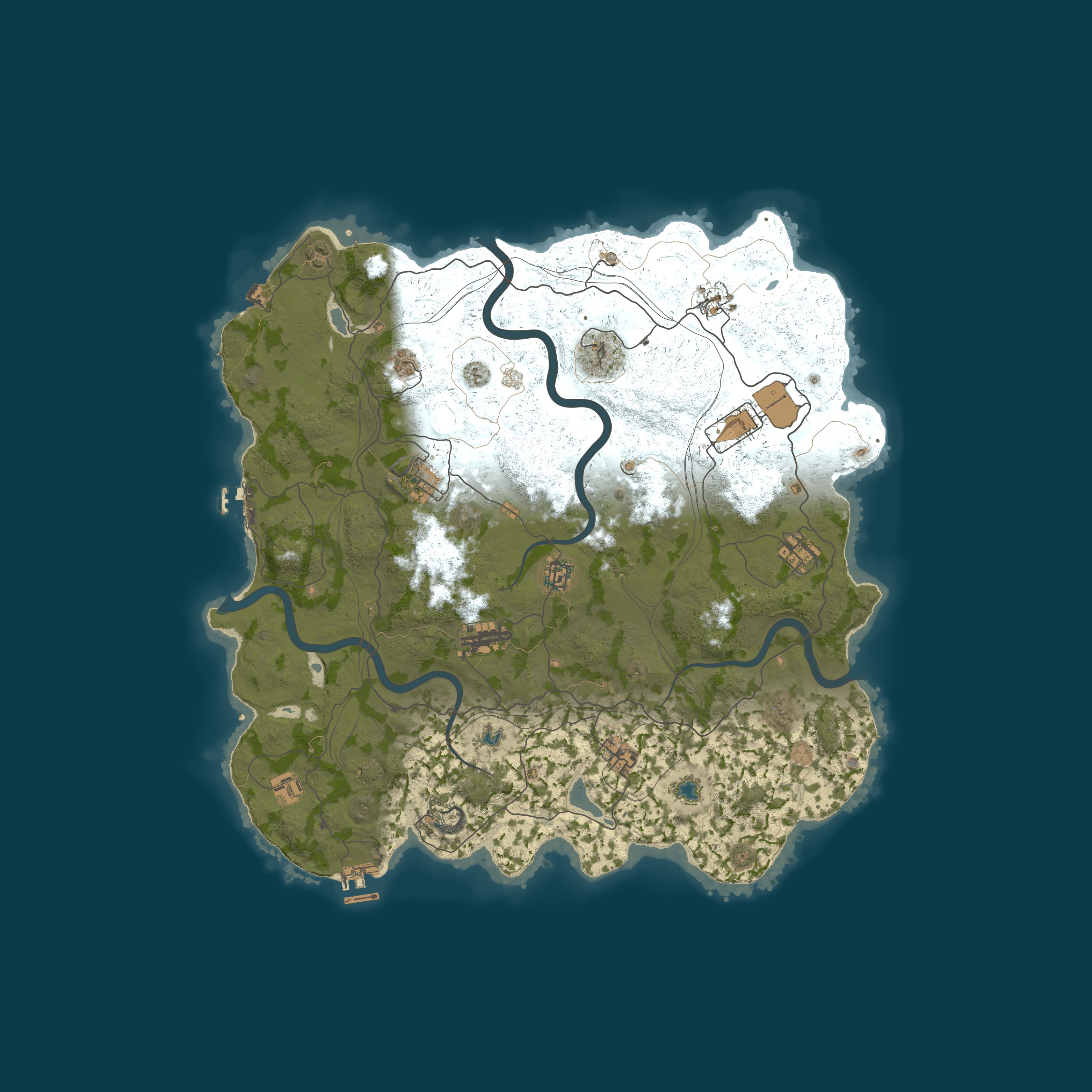 Rustinity Generated Maps, size 4250, seed 1337