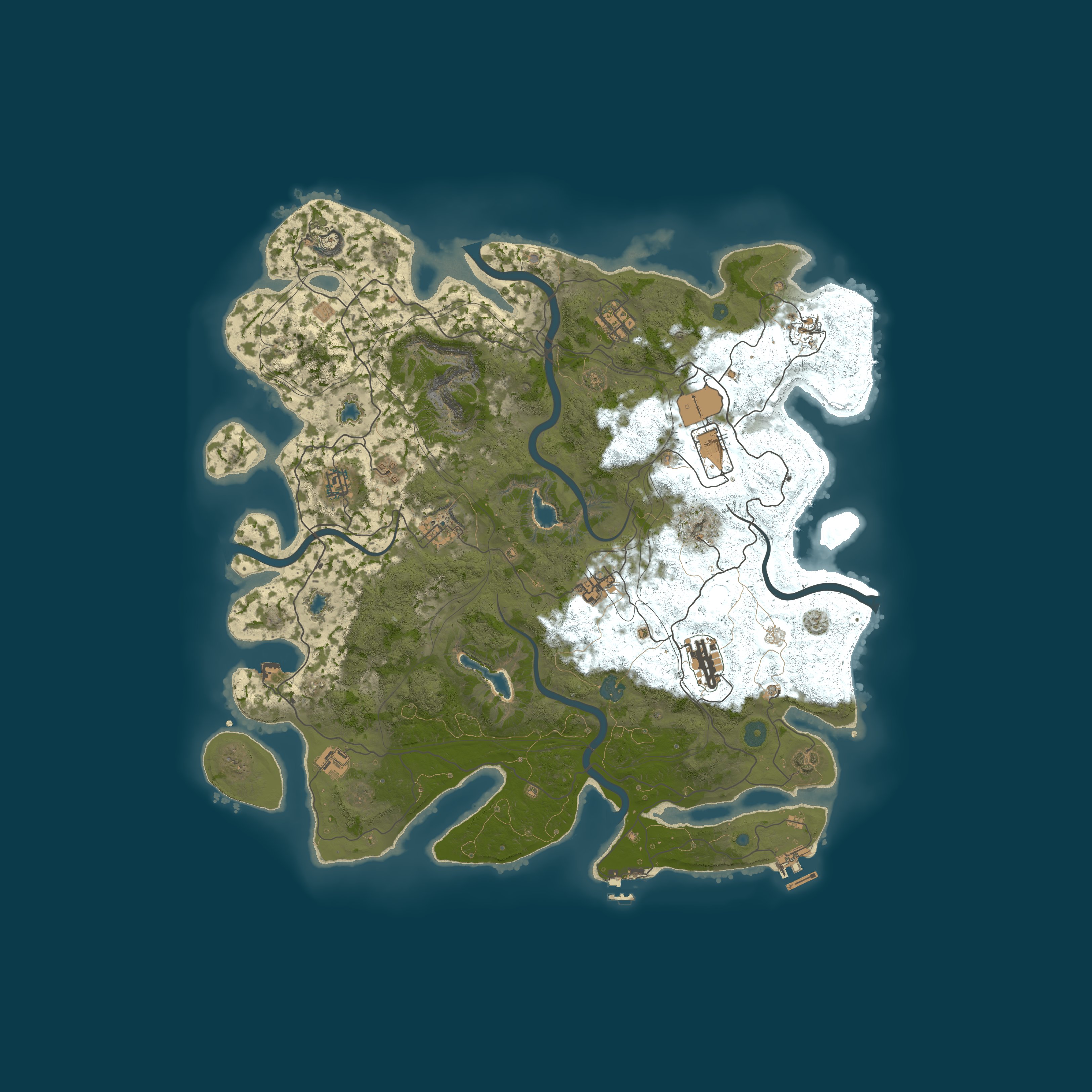 Procedural Map, size 4500, seed 1778327928