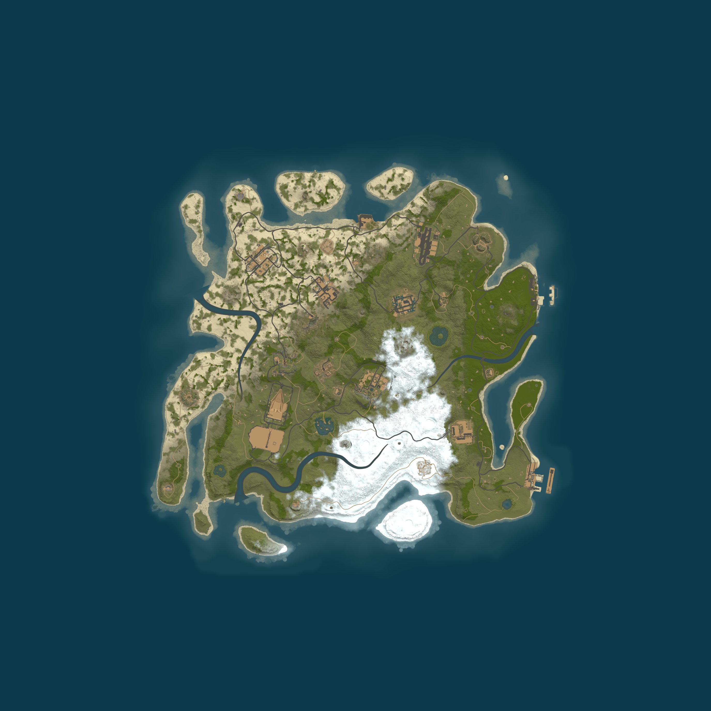 Procedural Map, size 3500, seed 112811324