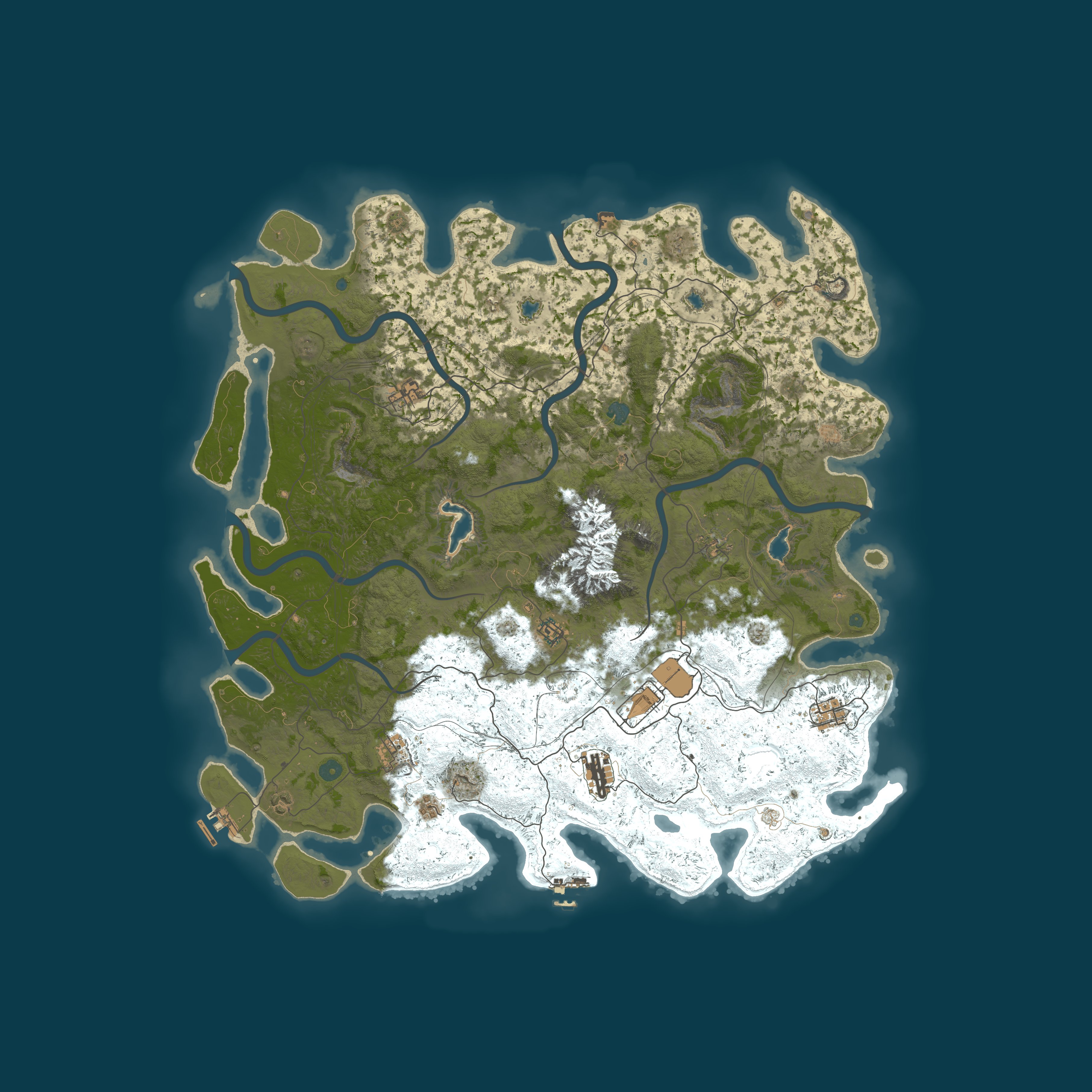 Map for | ObscureLabs | 5X Loot | Trios | Raidable Bases |